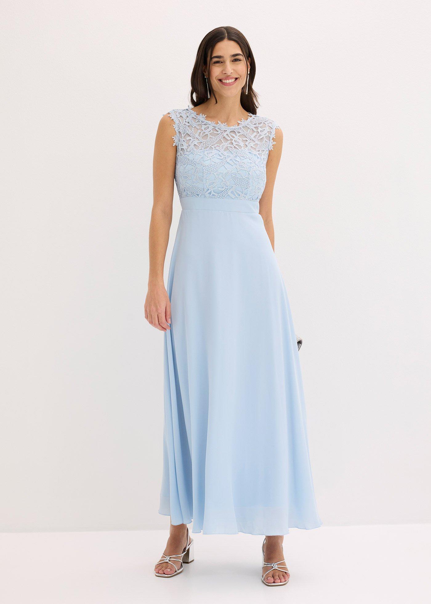 Długa sukienka z koronką - Bonprix