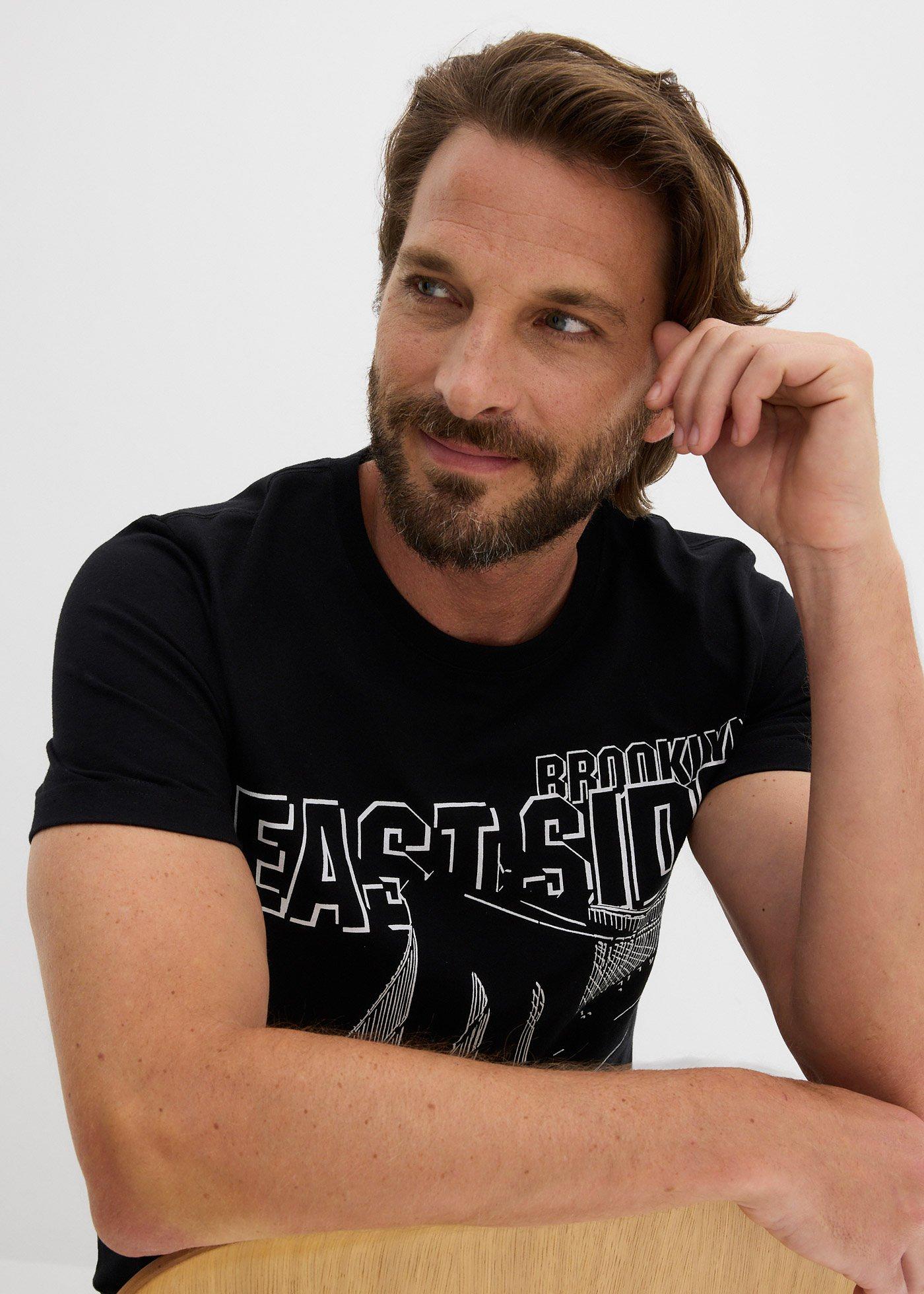 T-shirt z czystej bawełny organicznej, slim fit - Bonprix