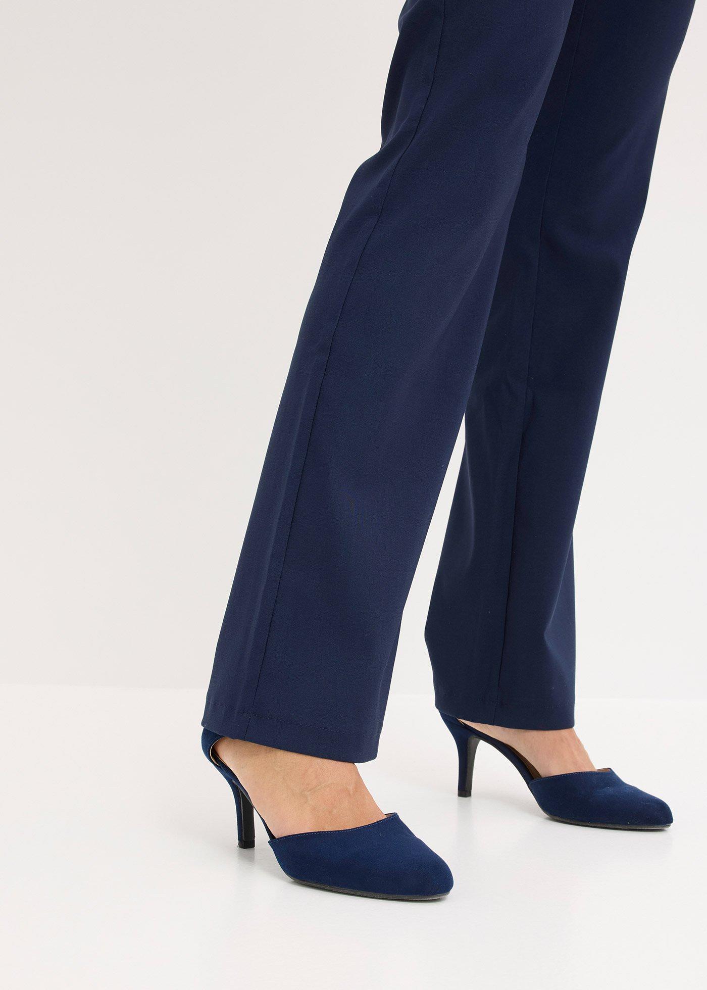 Spodnie ze stretchem o kroju bootcut - Bonprix