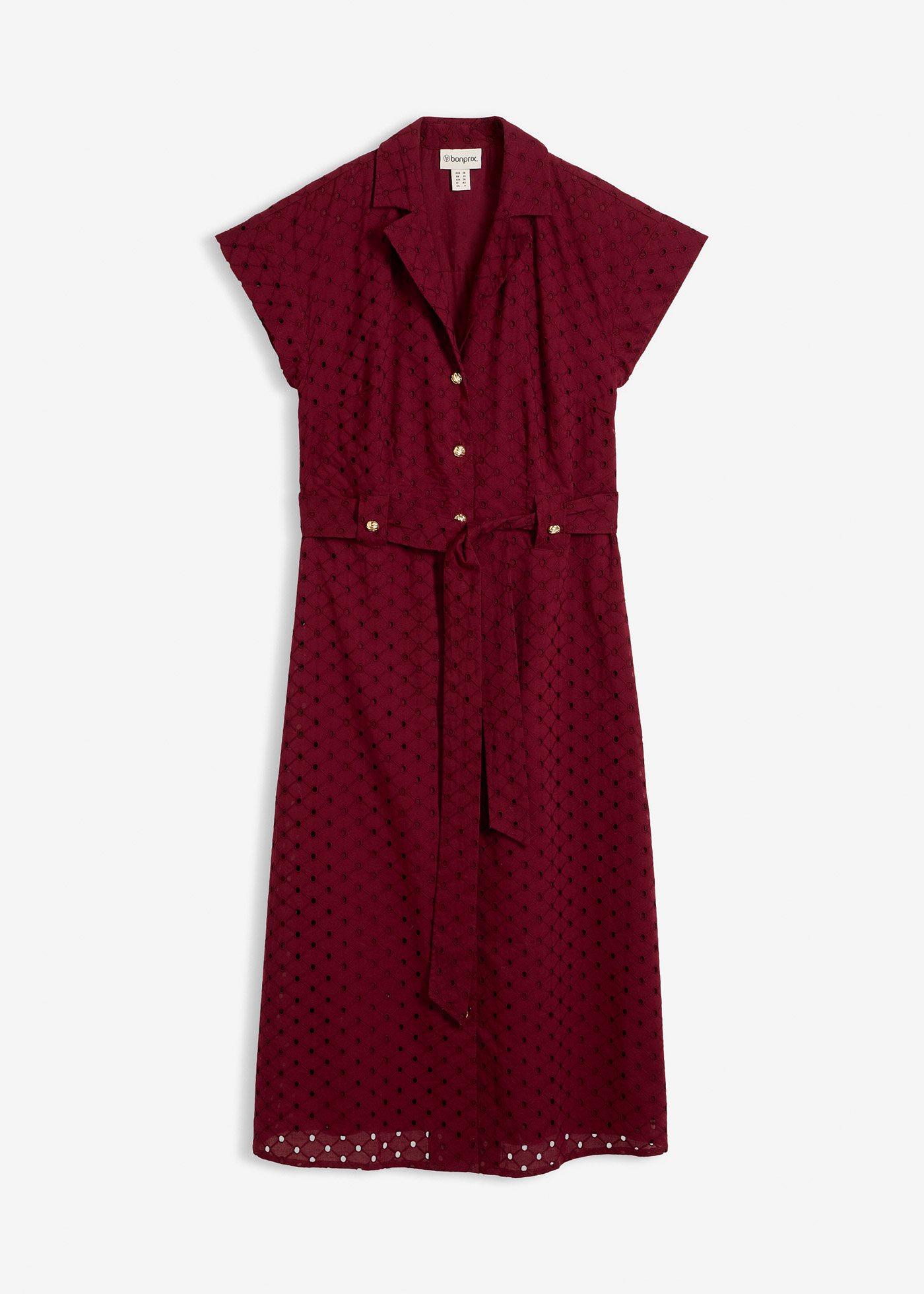 Robe-chemise en broderie anglaise