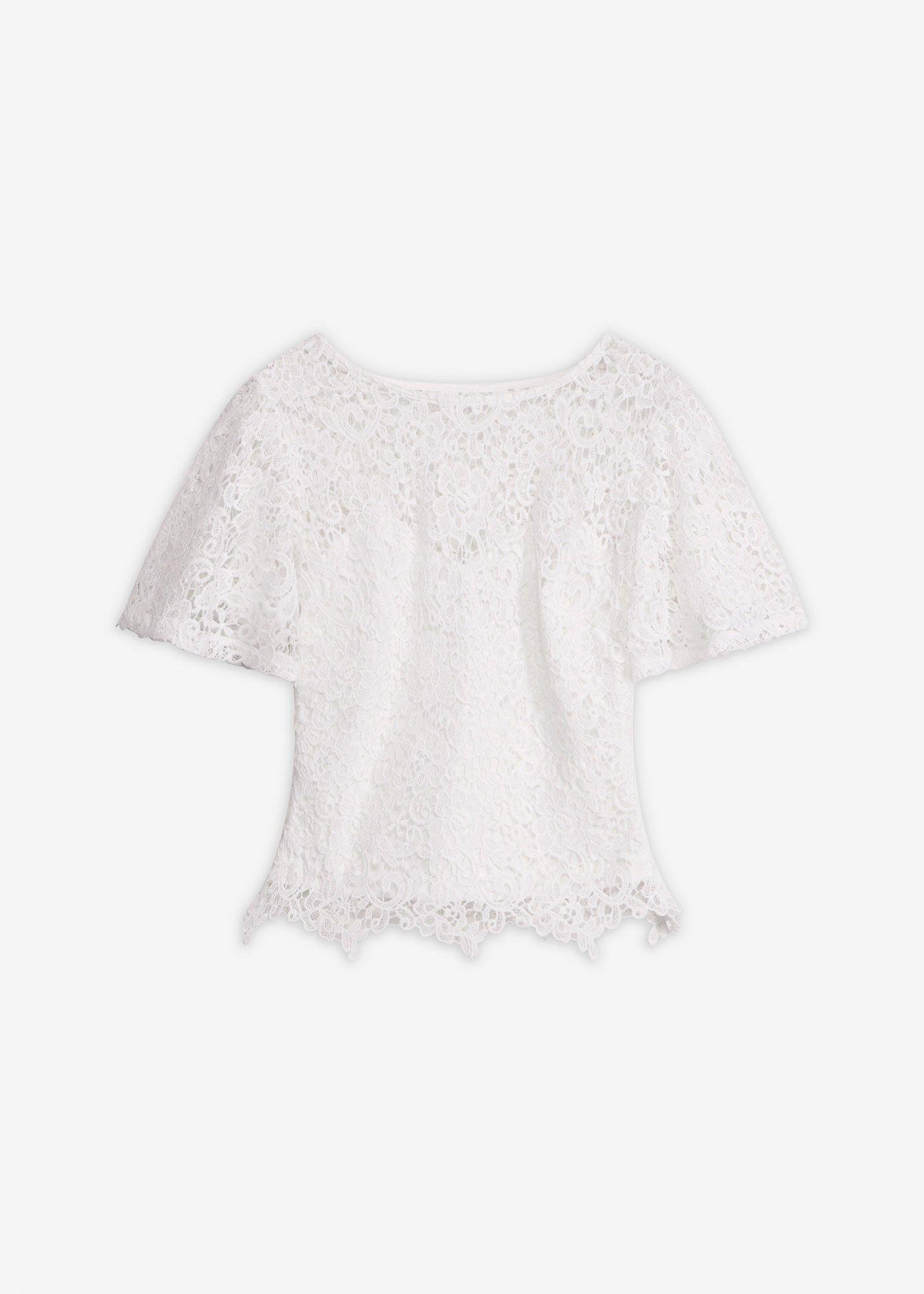 T-shirt à dentelle