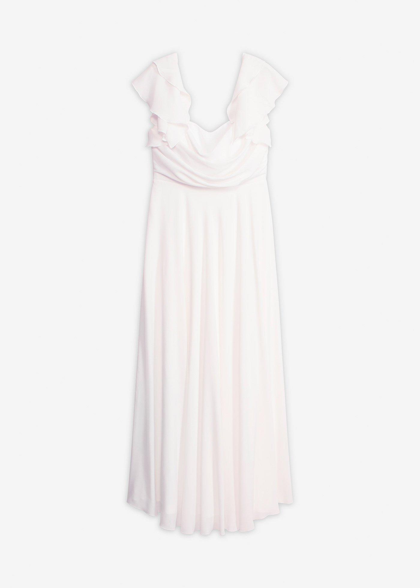 Robe de mariée en mousseline avec drapé