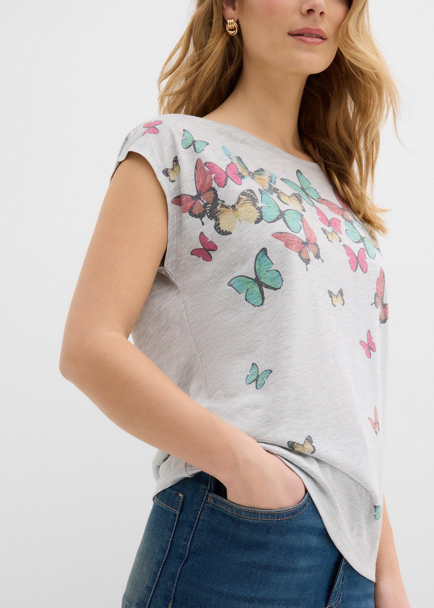 T-shirt z miękkiej mieszanki wiskozy - Bonprix
