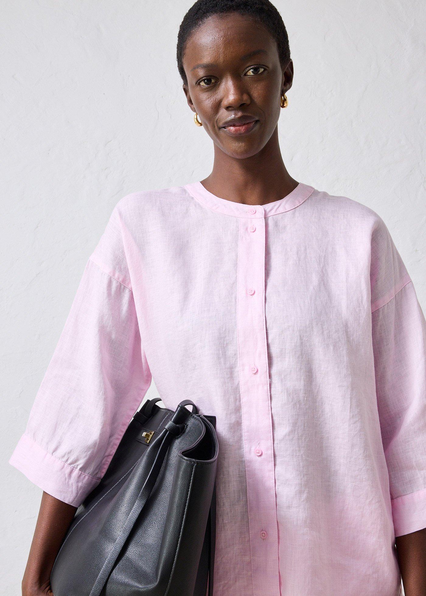 Bluzka oversize z czystego lnu - Bonprix