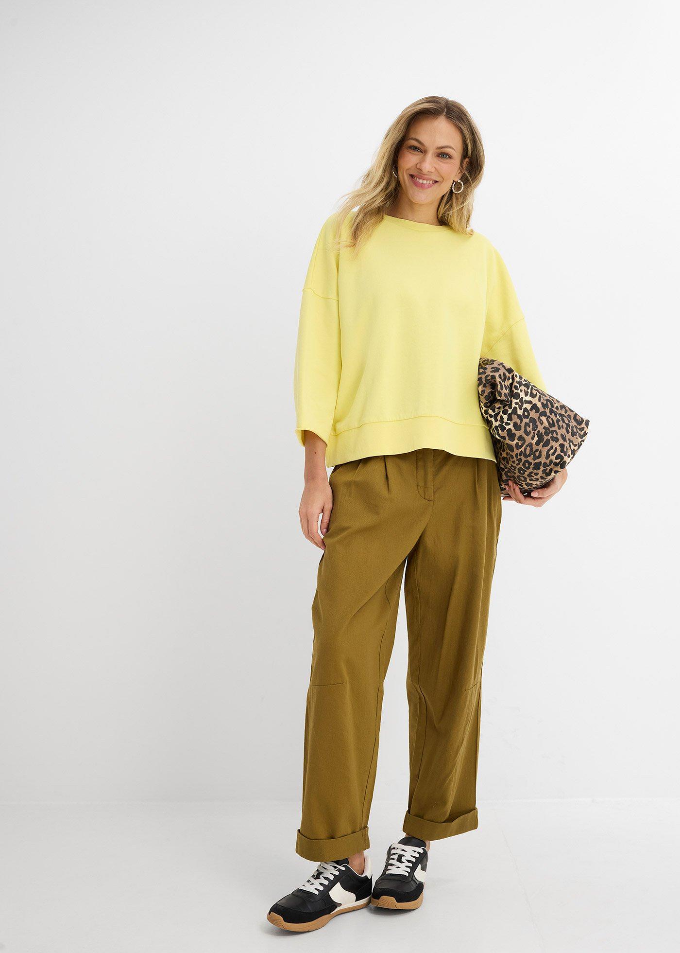 Bluza oversize z mieszanki bawełny - Bonprix
