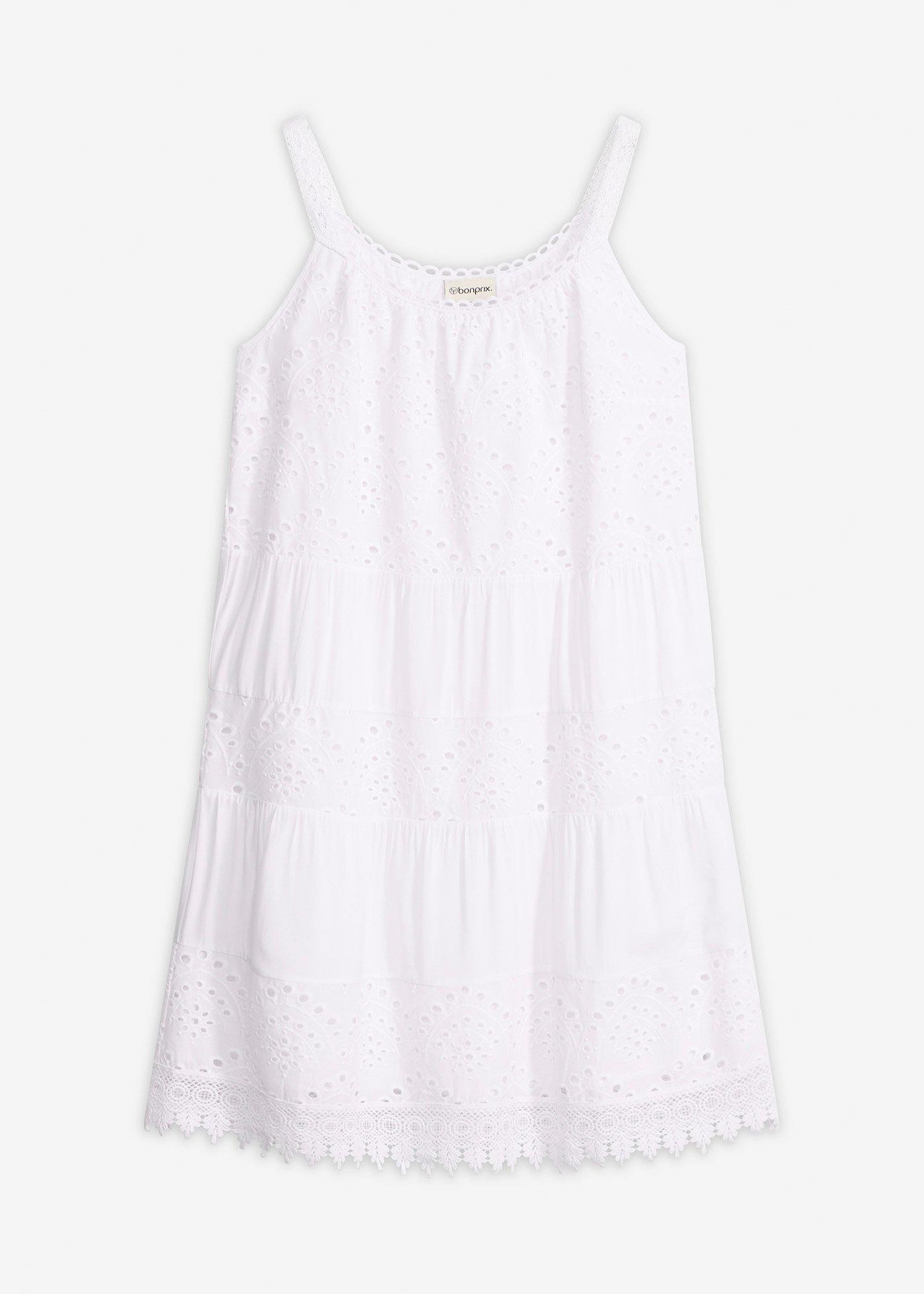 Robe à fines bretelles en viscose avec dentelle