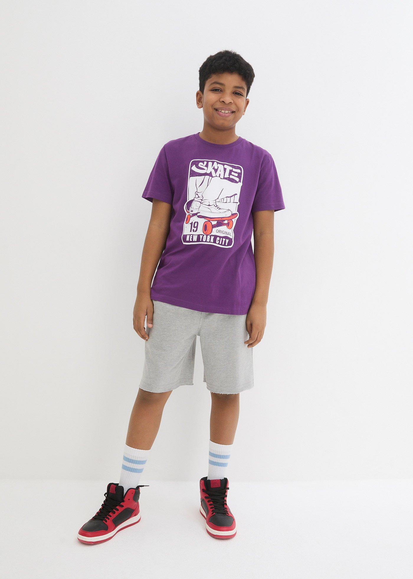 Bermudy dresowe z miękkiej mieszanki bawełny (2 pary) - Bonprix