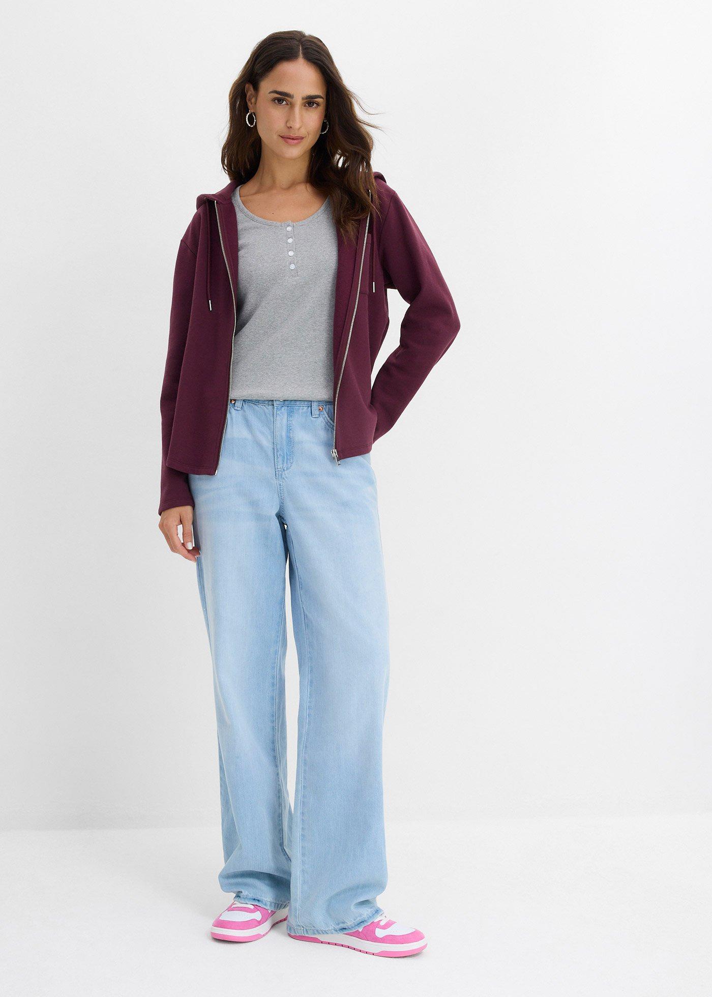 Bluzka z dekoltem henley z czystej bawełny organicznej - Bonprix
