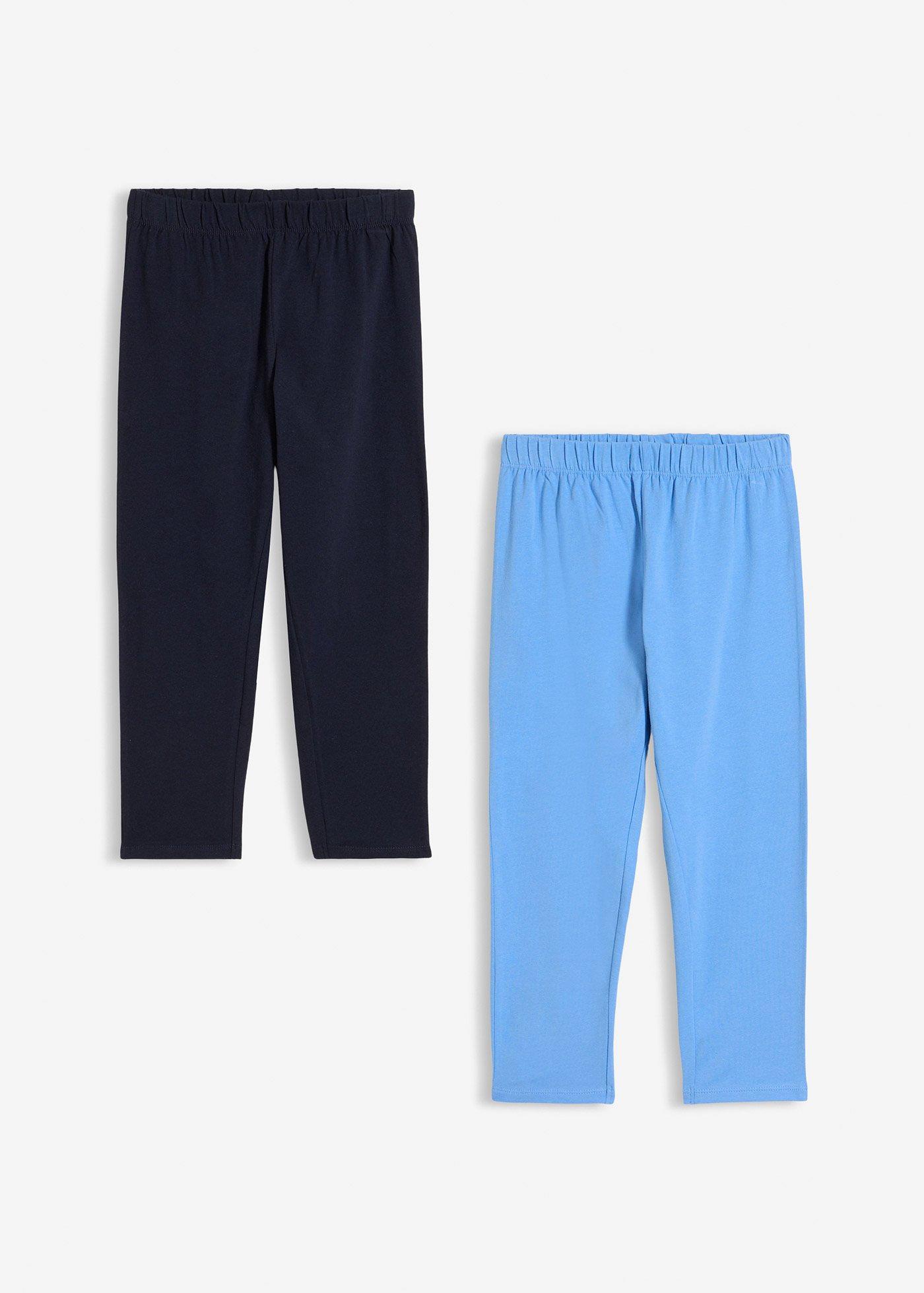 Legginsy rybaczki z materiału z bawełną organiczną (2 szt.) - Bonprix