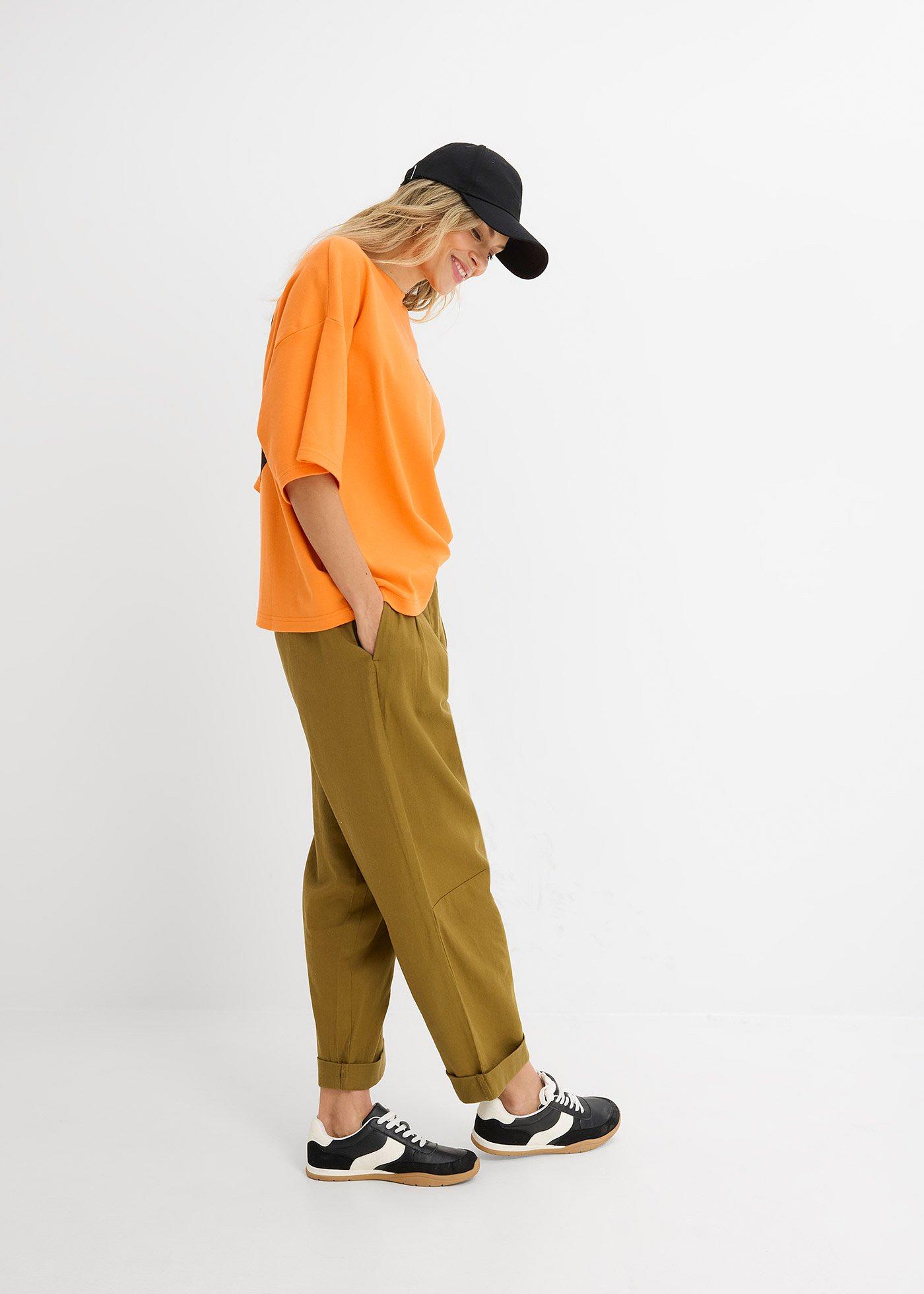 Bluzka oversize z czystej bawełny organicznej - Bonprix