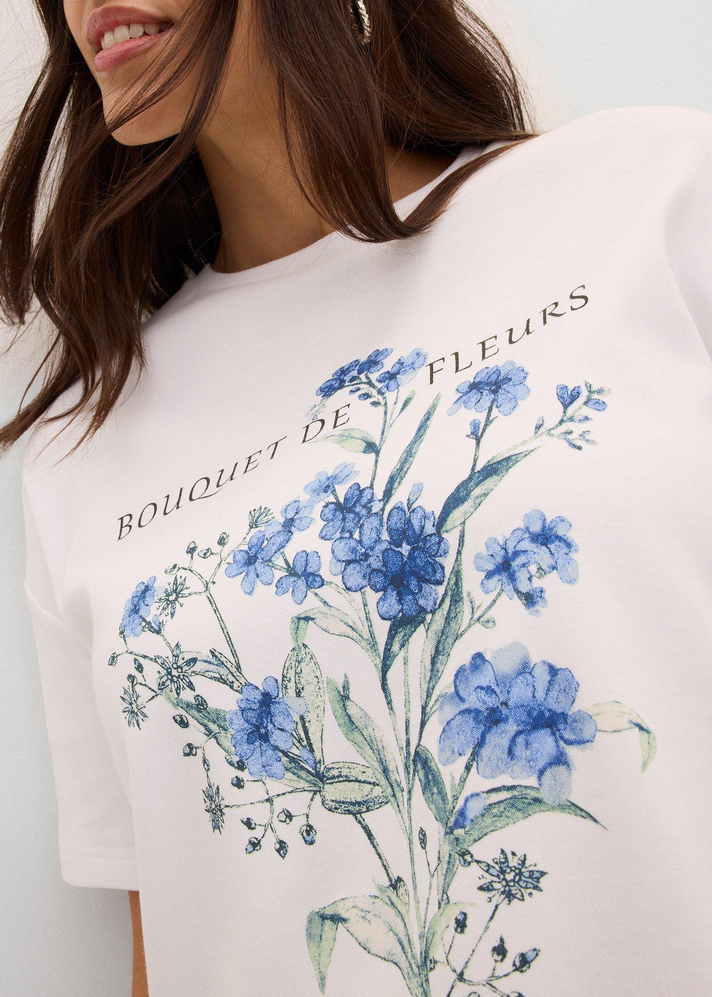 Luźny T-shirt z czystej bawełny - Bonprix