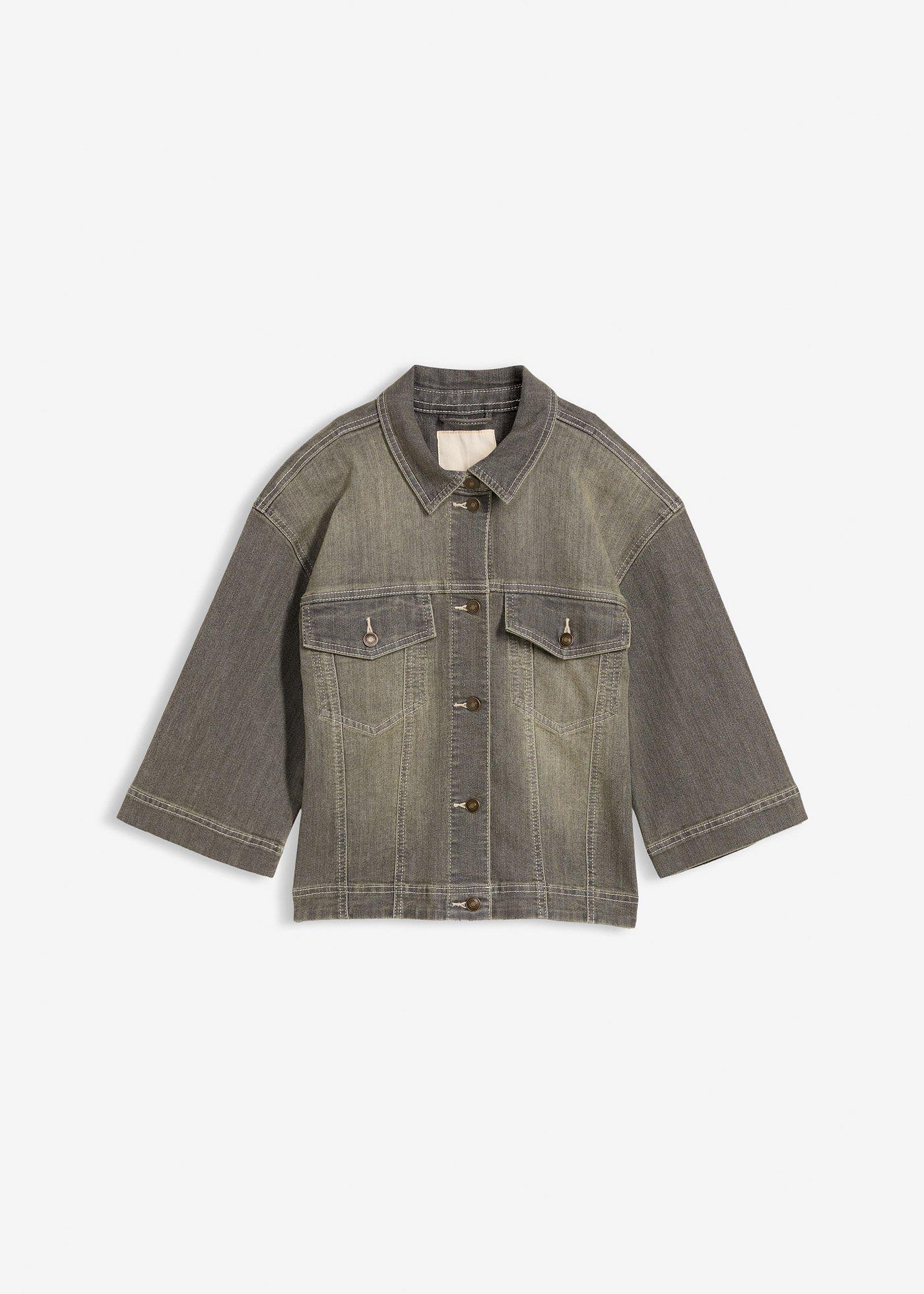 Veste en jean, manches 3/4