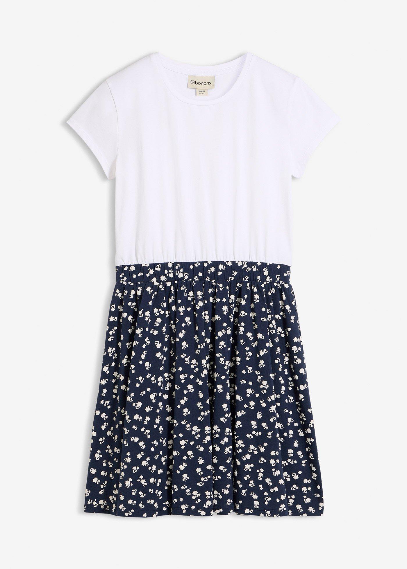 Sukienka z dżerseju z elastycznej mieszanki bawełny organicznej - Bonprix