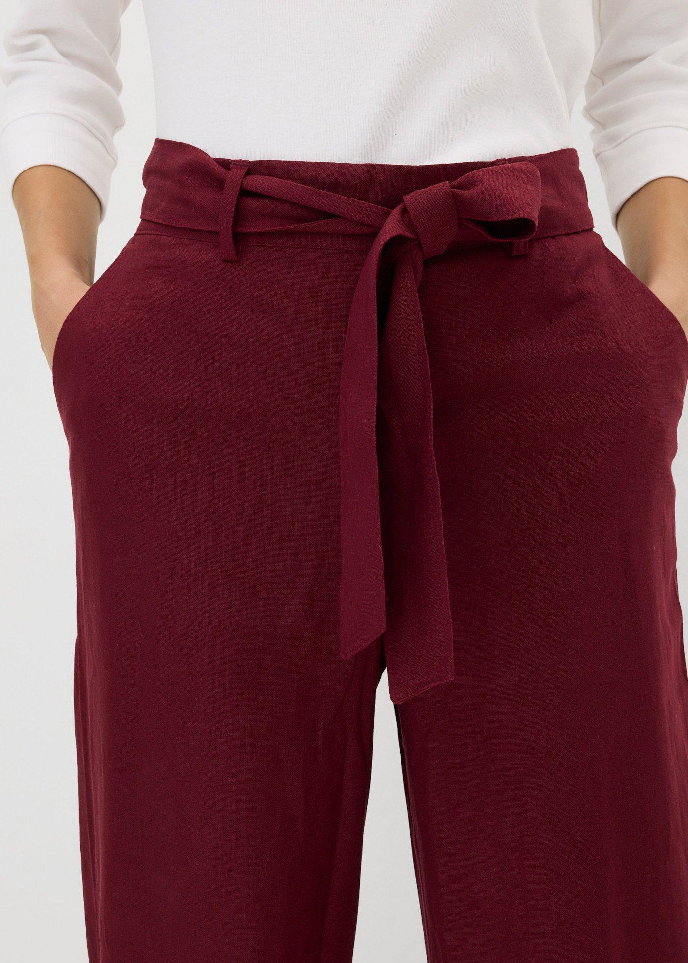 Spodnie culotte z przewiewnej mieszanki lnu - Bonprix