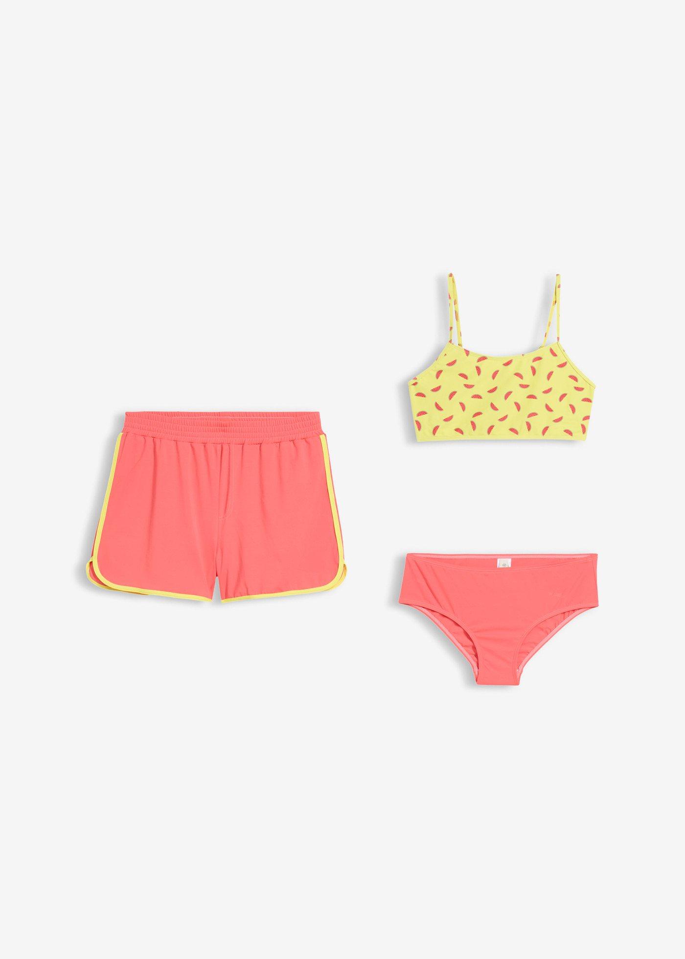 Bikini + szorty (komplet 3-cz.) - Bonprix