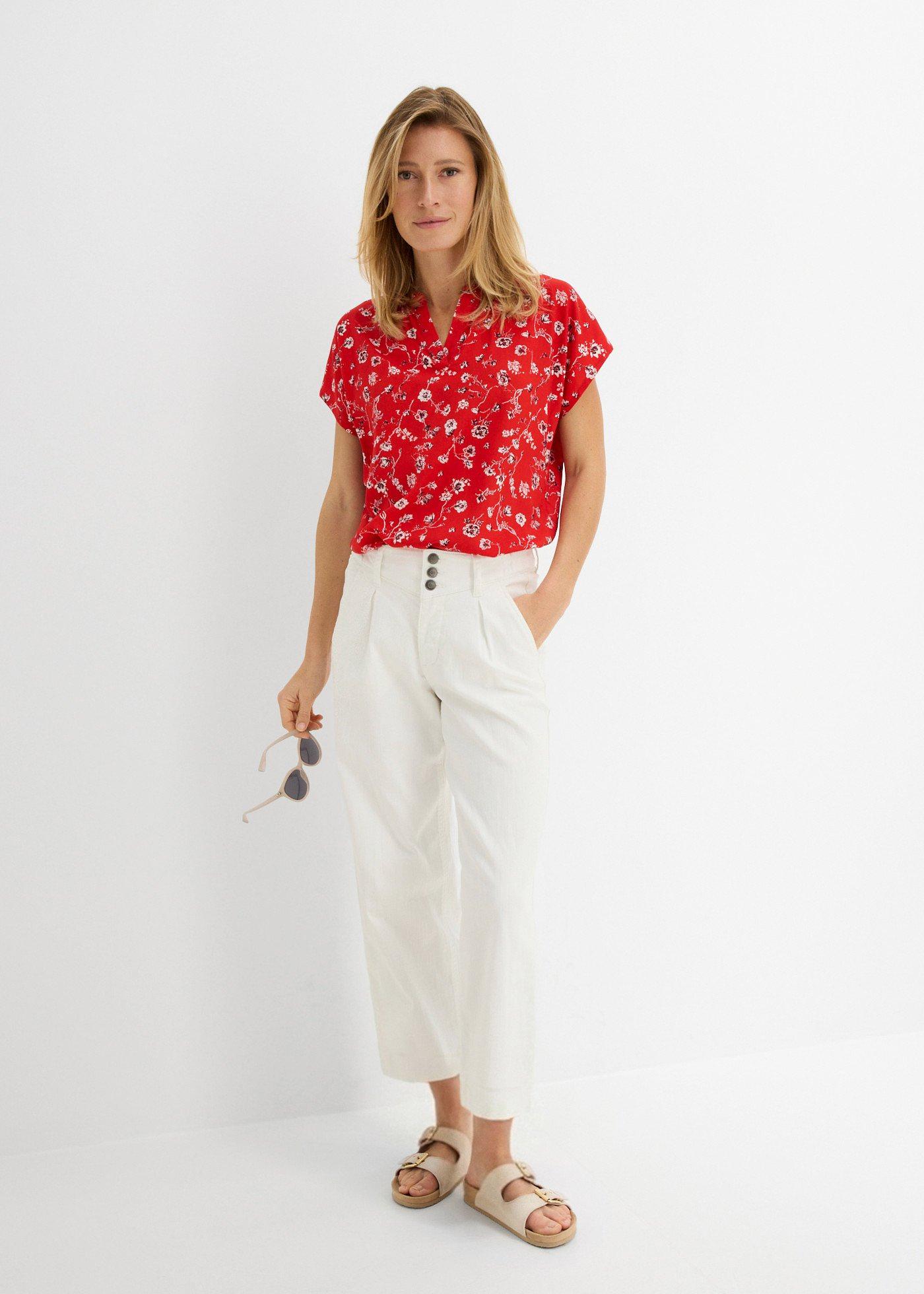 Jeansy wide leg, high waist z wygodną talią - Bonprix