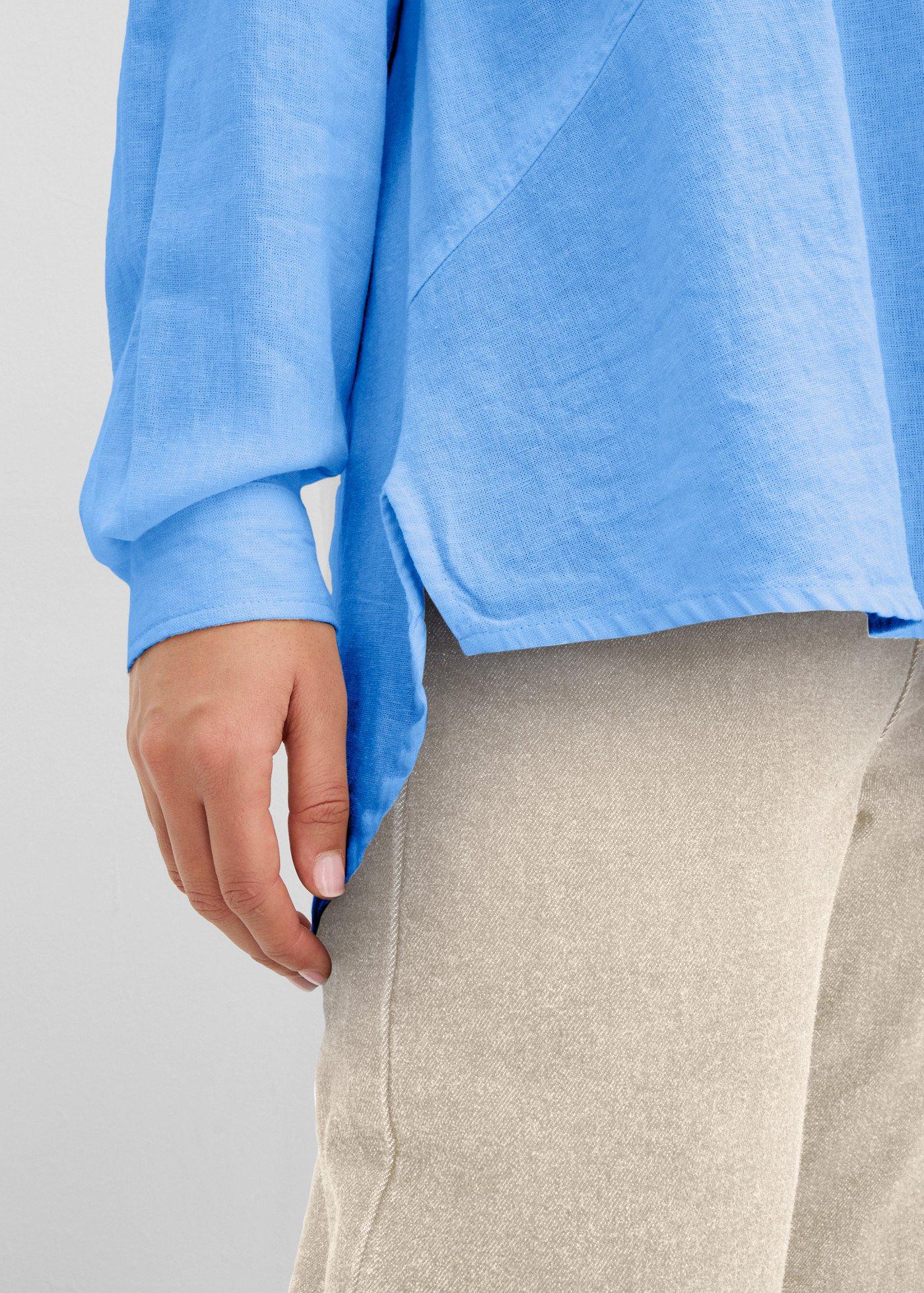 Bluzka oversize z mieszanki lnu - Bonprix