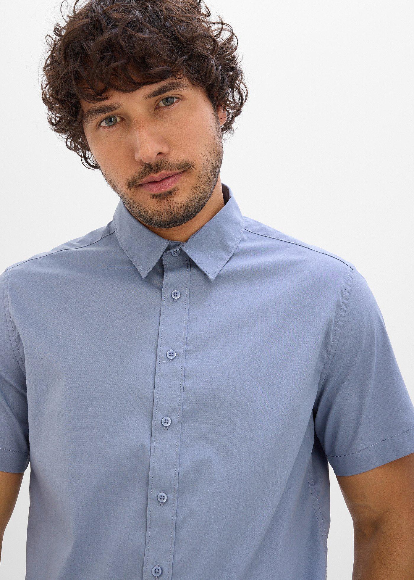 Koszula z krótkim rękawem, ze stretchem, slim fit - Bonprix