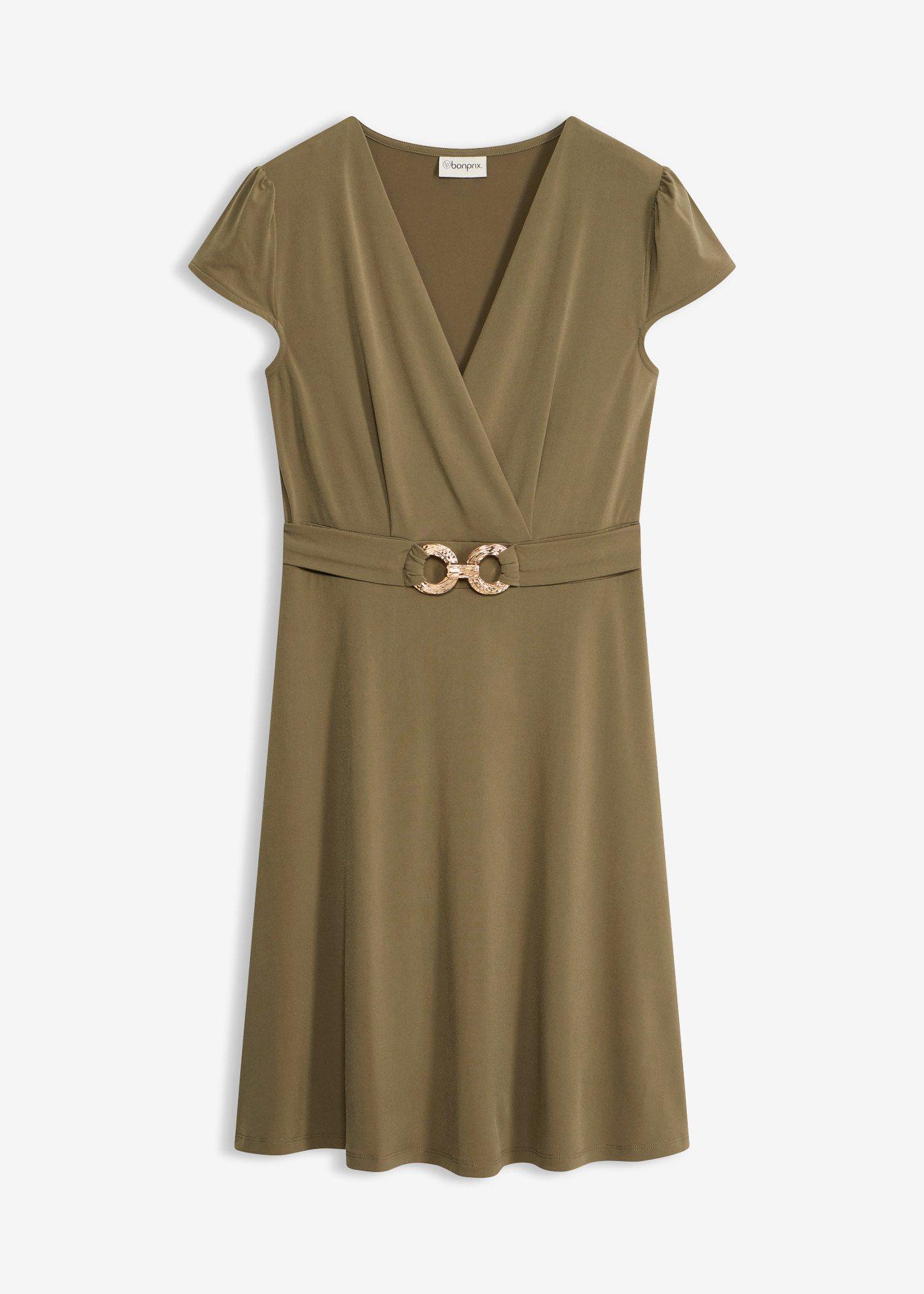 Robe en jersey à boucle décorative