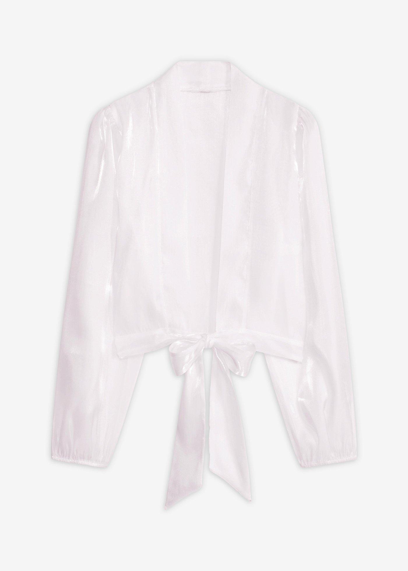 Boléro en tulle fin avec détail à nouer