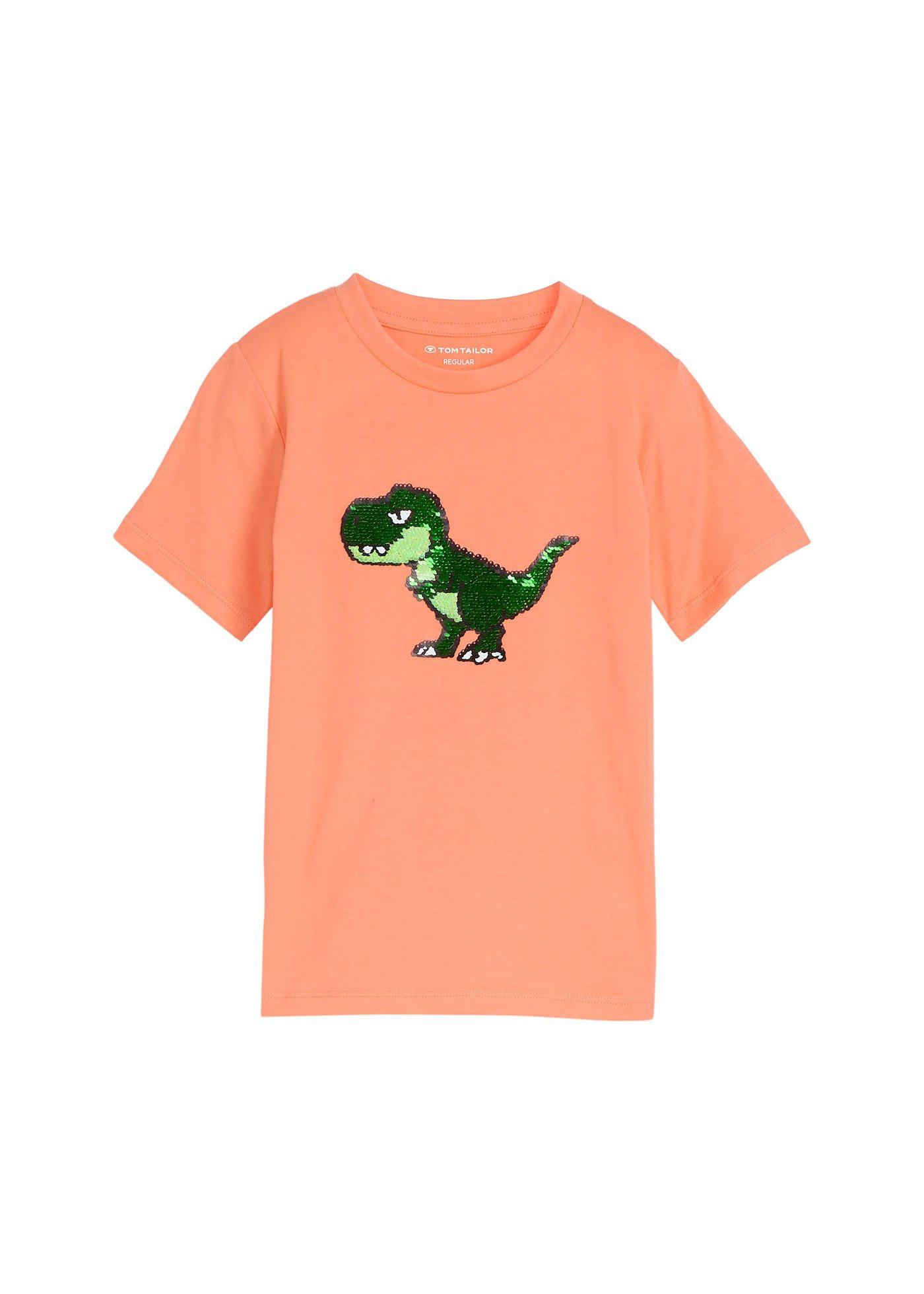 T-shirt marki Tom Tailor z dinozaurem z dwustronnych cekinów - Bonprix