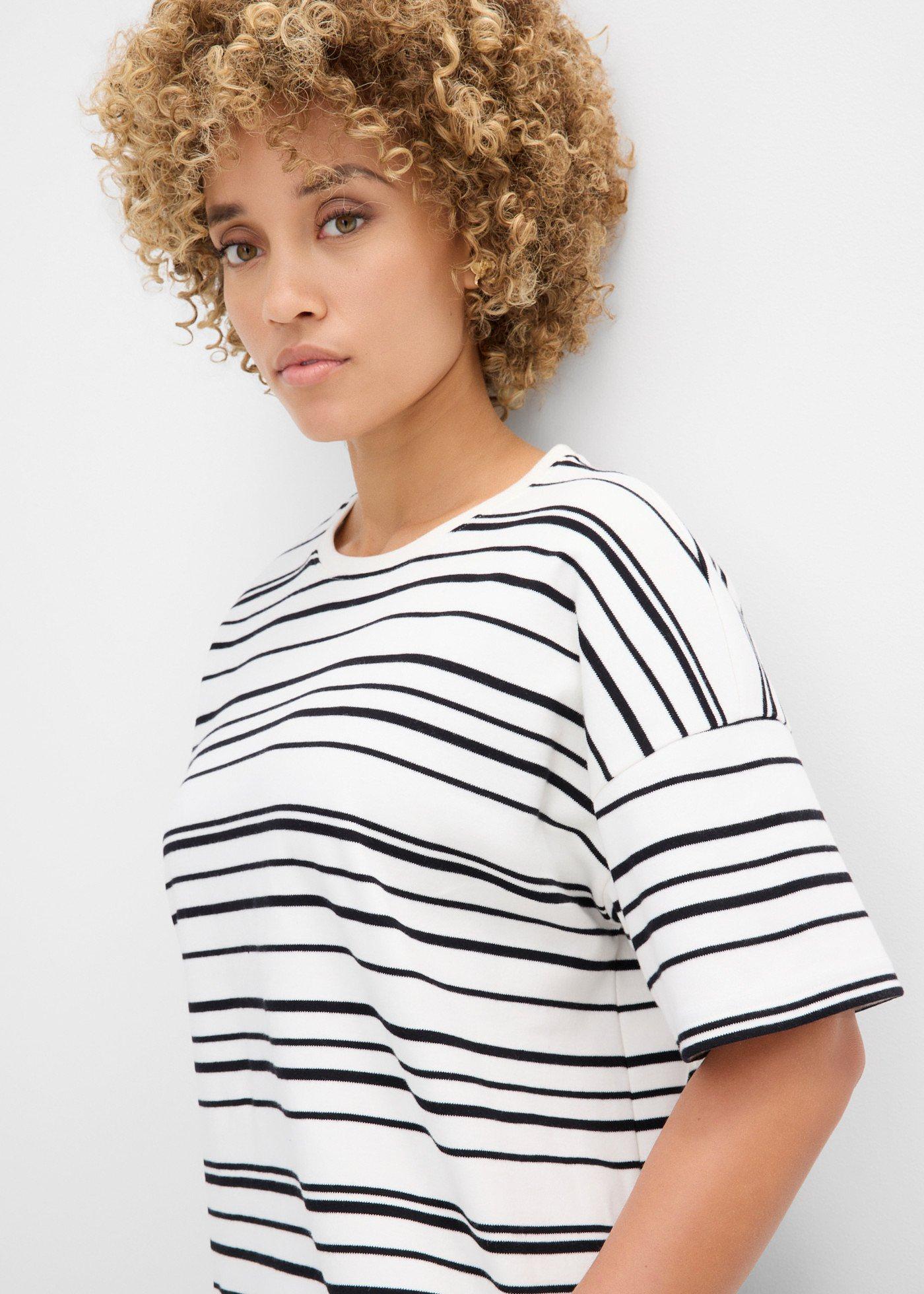 T-shirt w paski z czystej bawełny - Bonprix