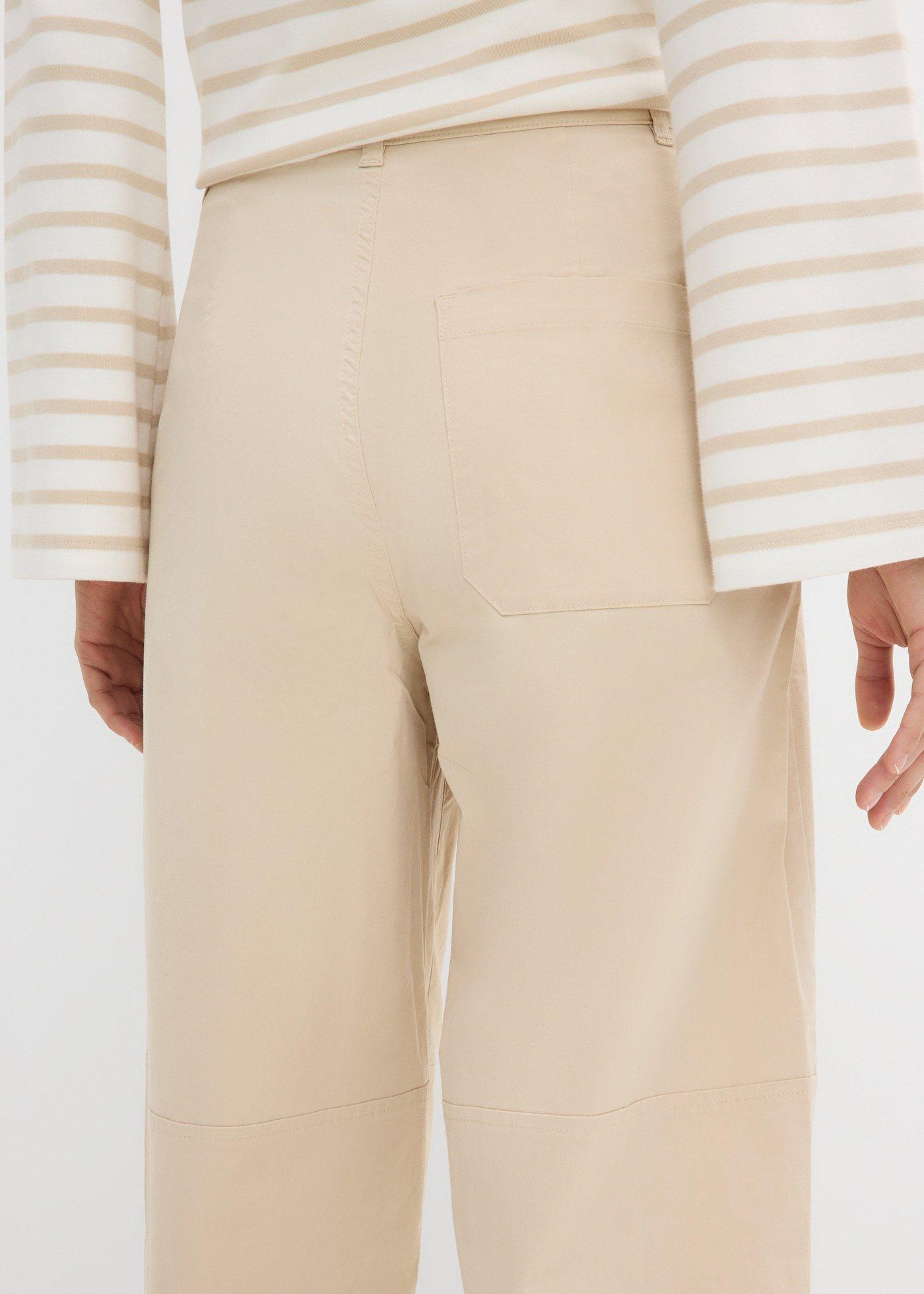 Spodnie culotte z lekkiego diagonalu w optyce balonowych - Bonprix