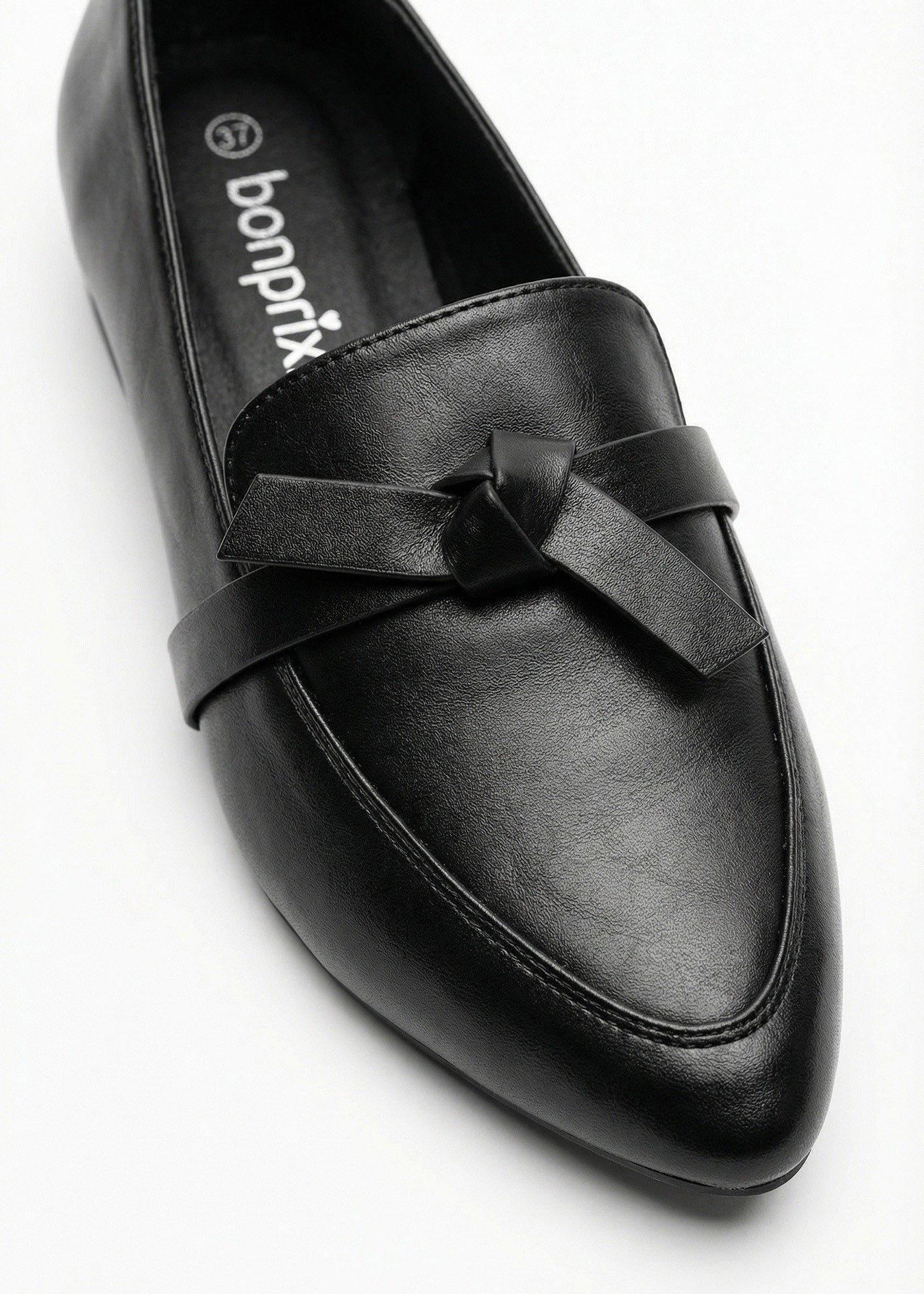 Loafersy z kokardką - Bonprix