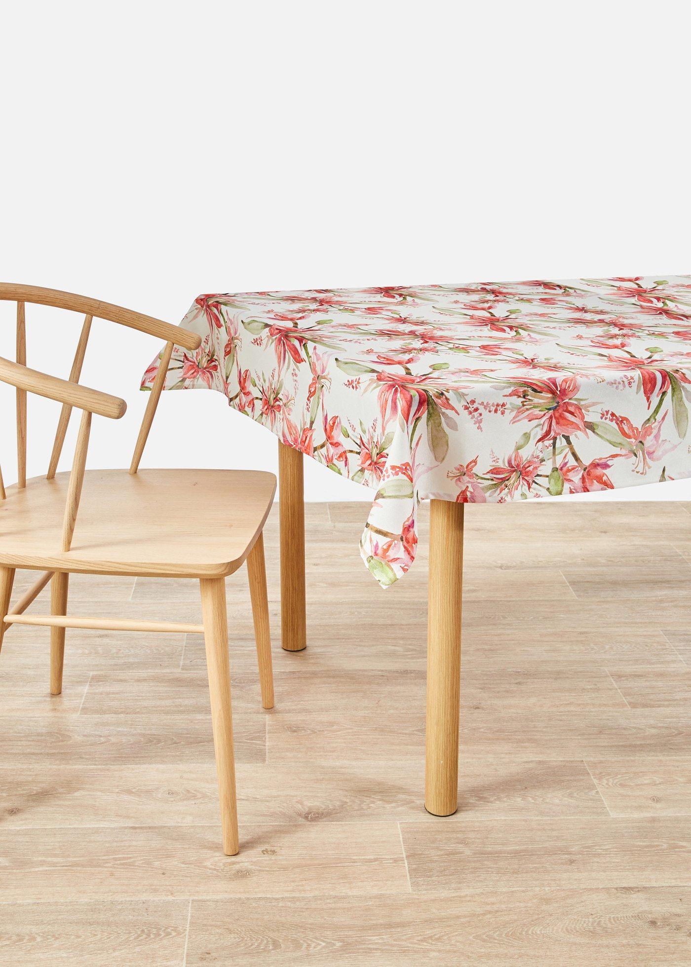 Tafelkleed met bloemenprint, waterafstotend