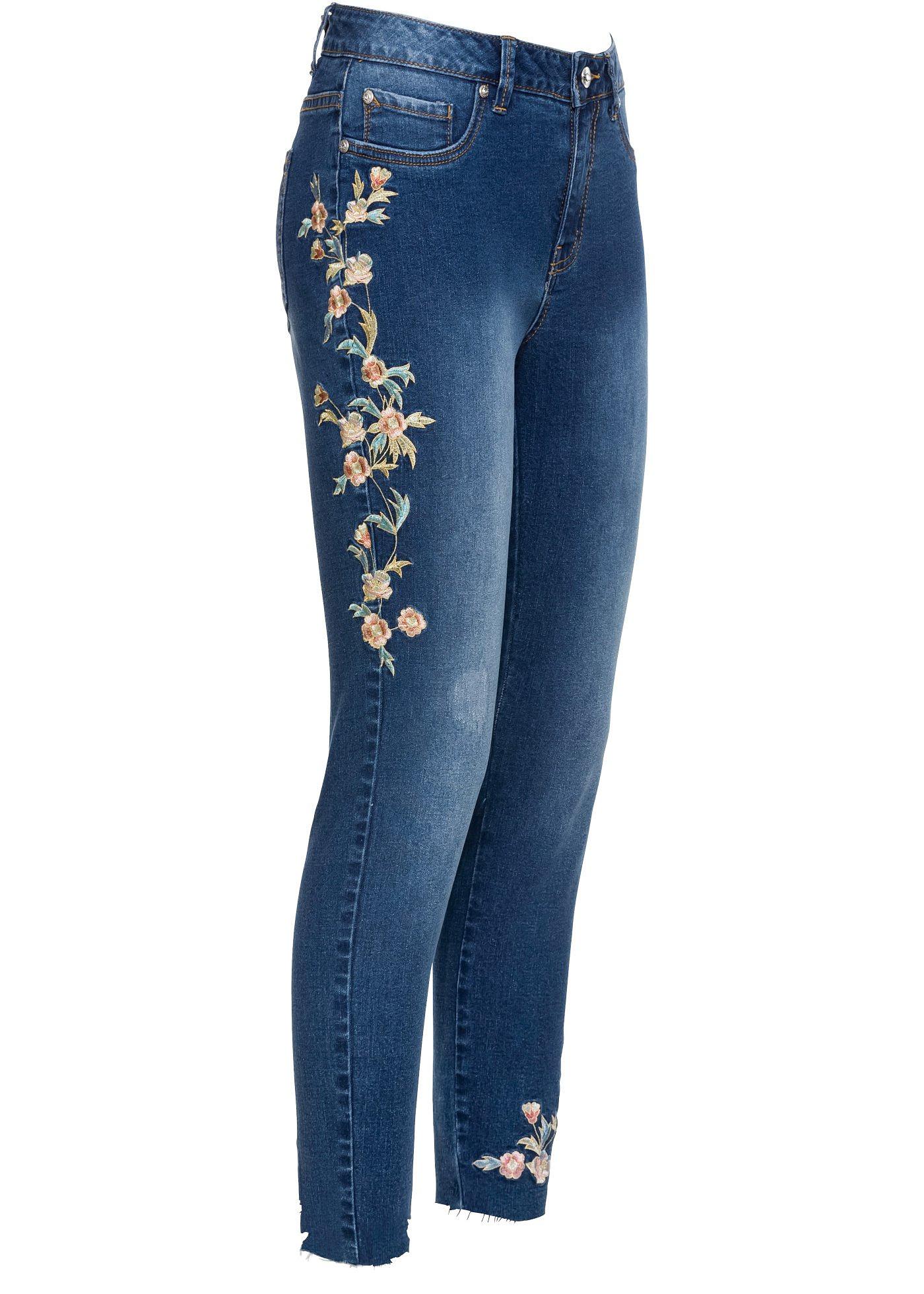 Jean skinny taille mi-haute, cropped
