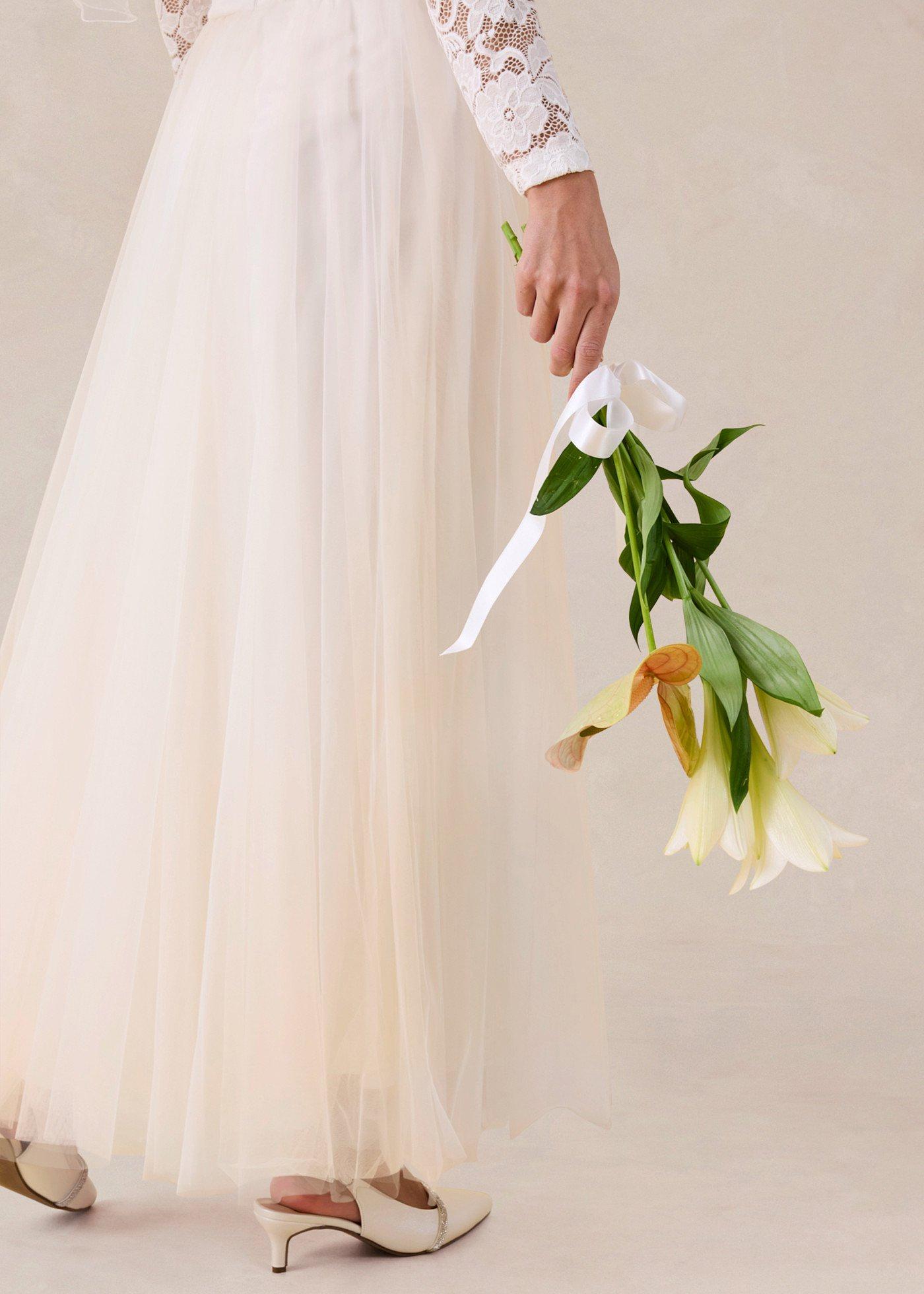 Spódnica maxi z delikatnego tiulu - Bonprix