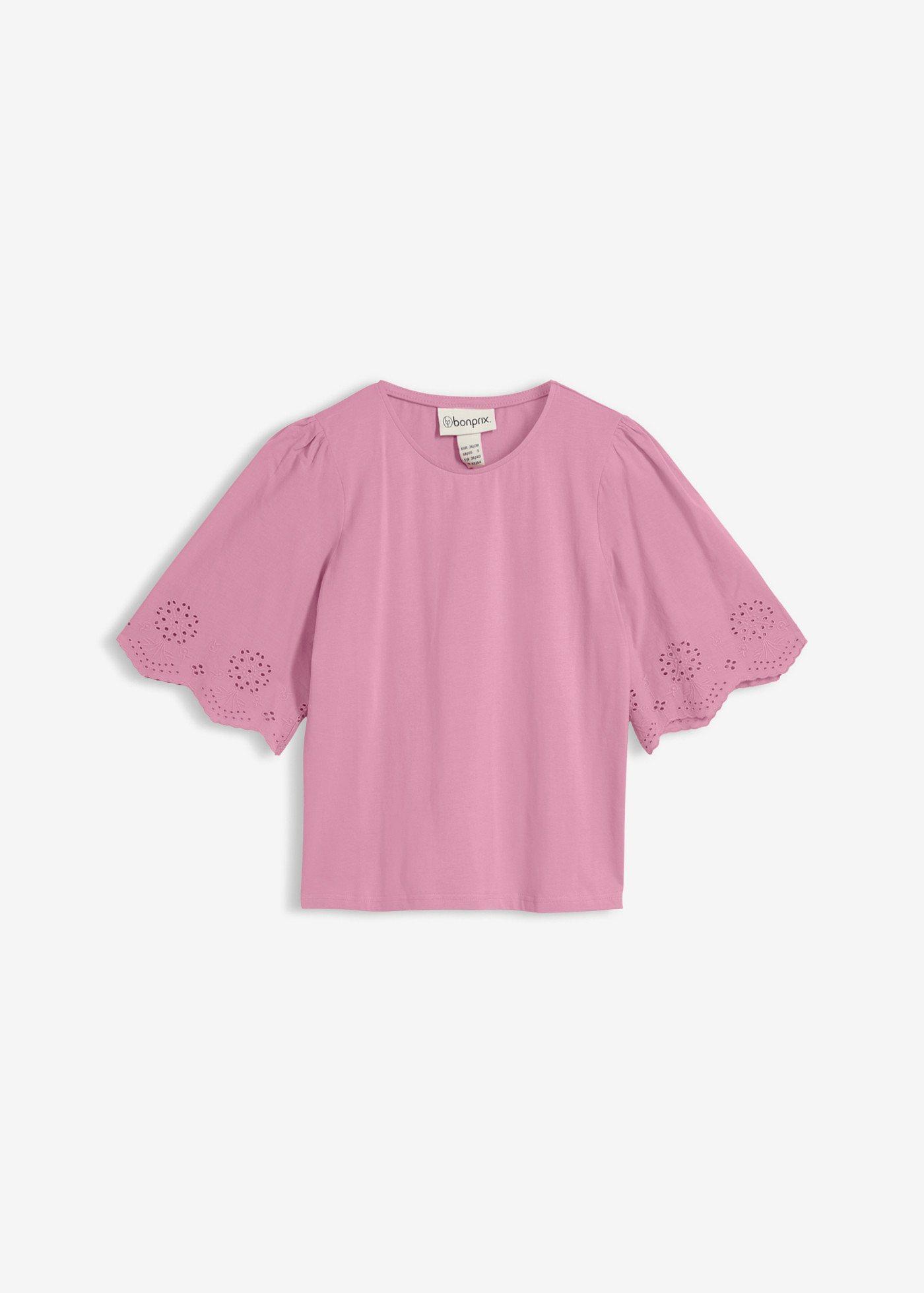 T-shirt à broderie anglaise