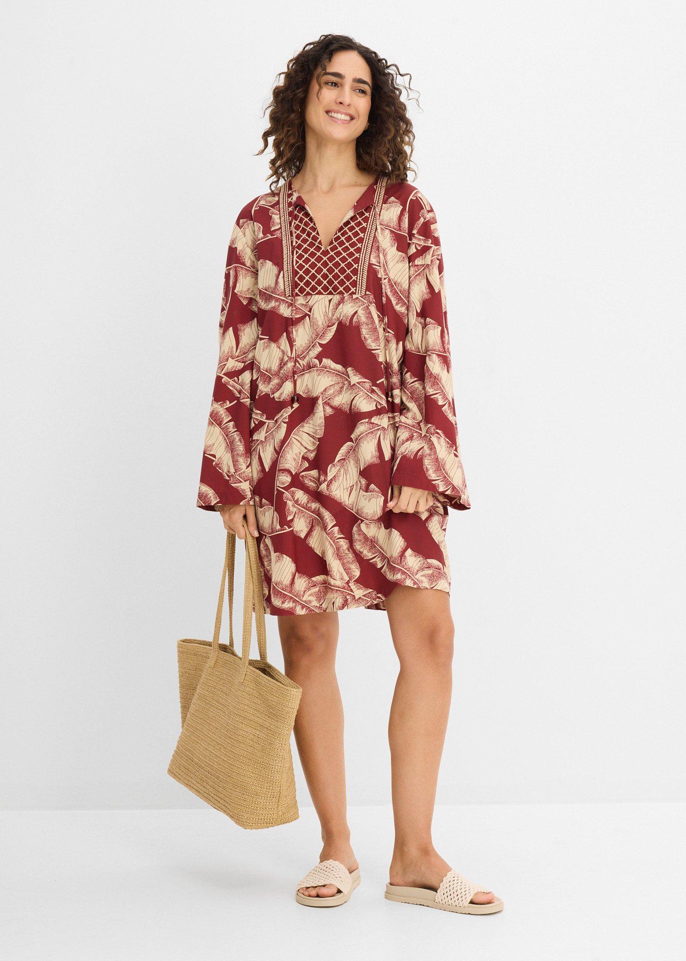 Sukienka tunikowa z lejącej mieszanki wiskozy - Bonprix