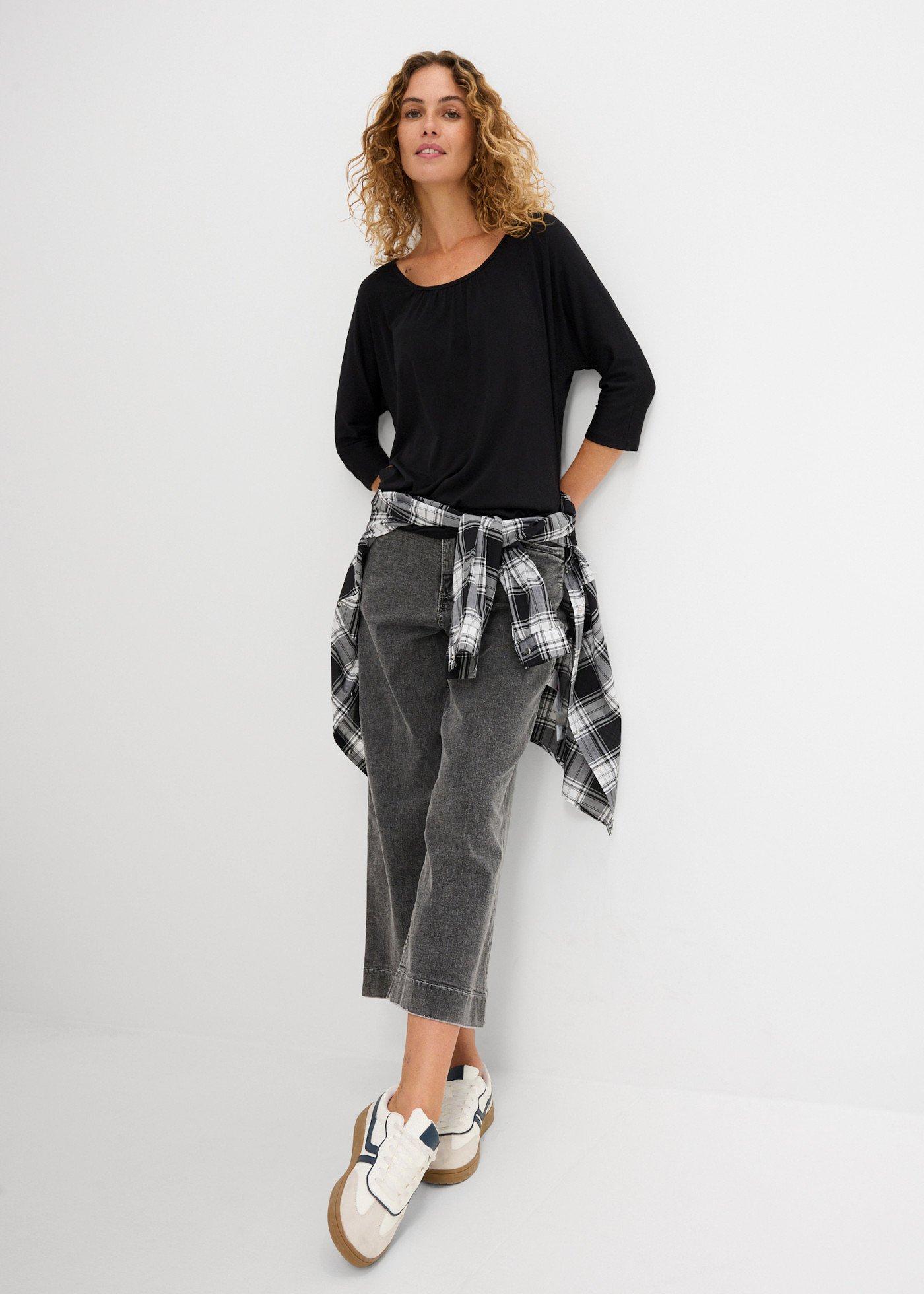 Bluzka oversize z mieszanki wiskozy - Bonprix