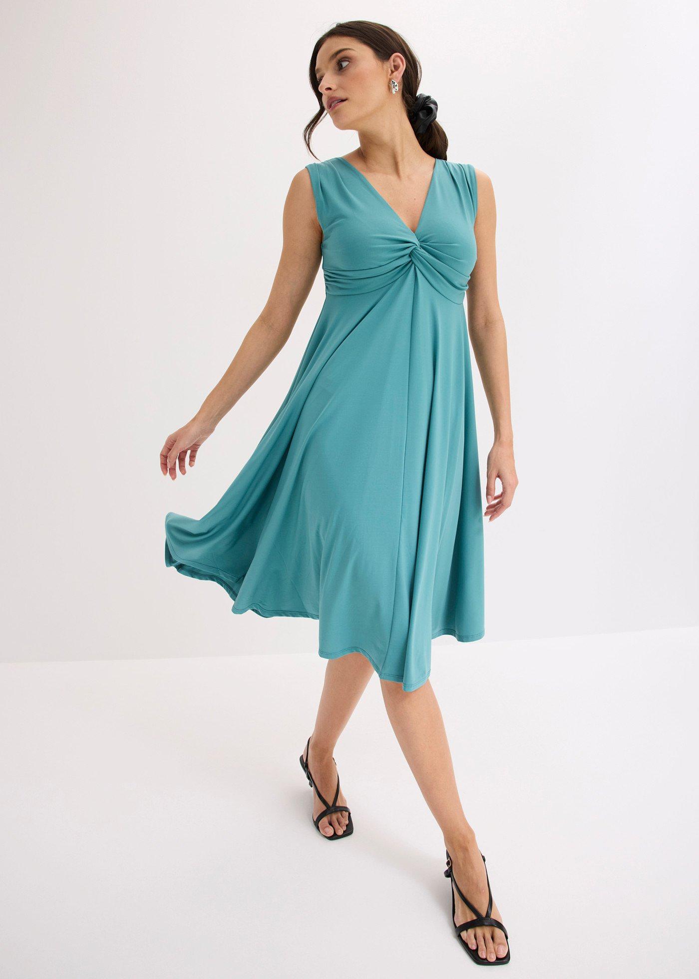 Sukienka T-shirtowa z dekoltem w serek - Bonprix