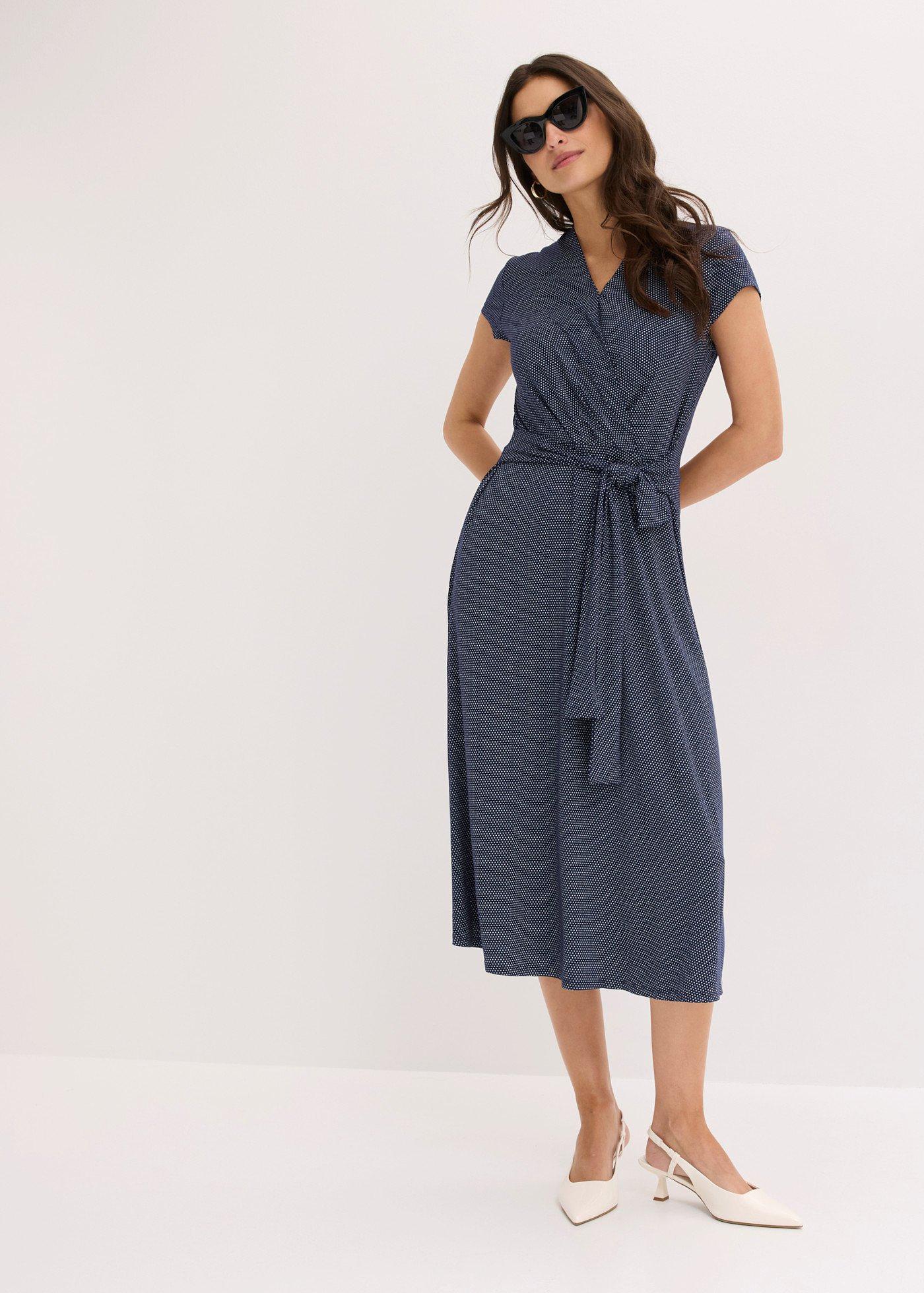 Sukienka midi z mieszanki wiskozy - Bonprix