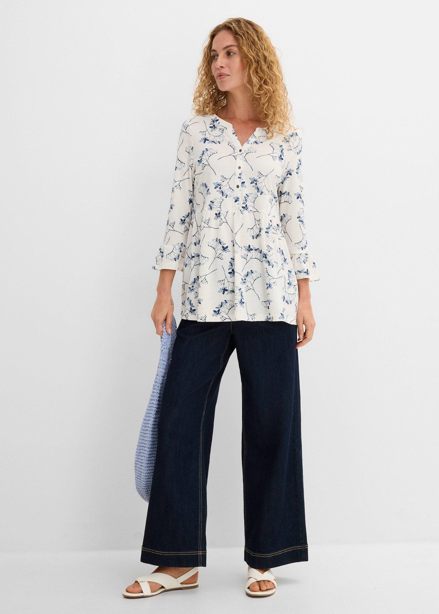 Tunika T-shirtowa z rękawami 3/4 - Bonprix