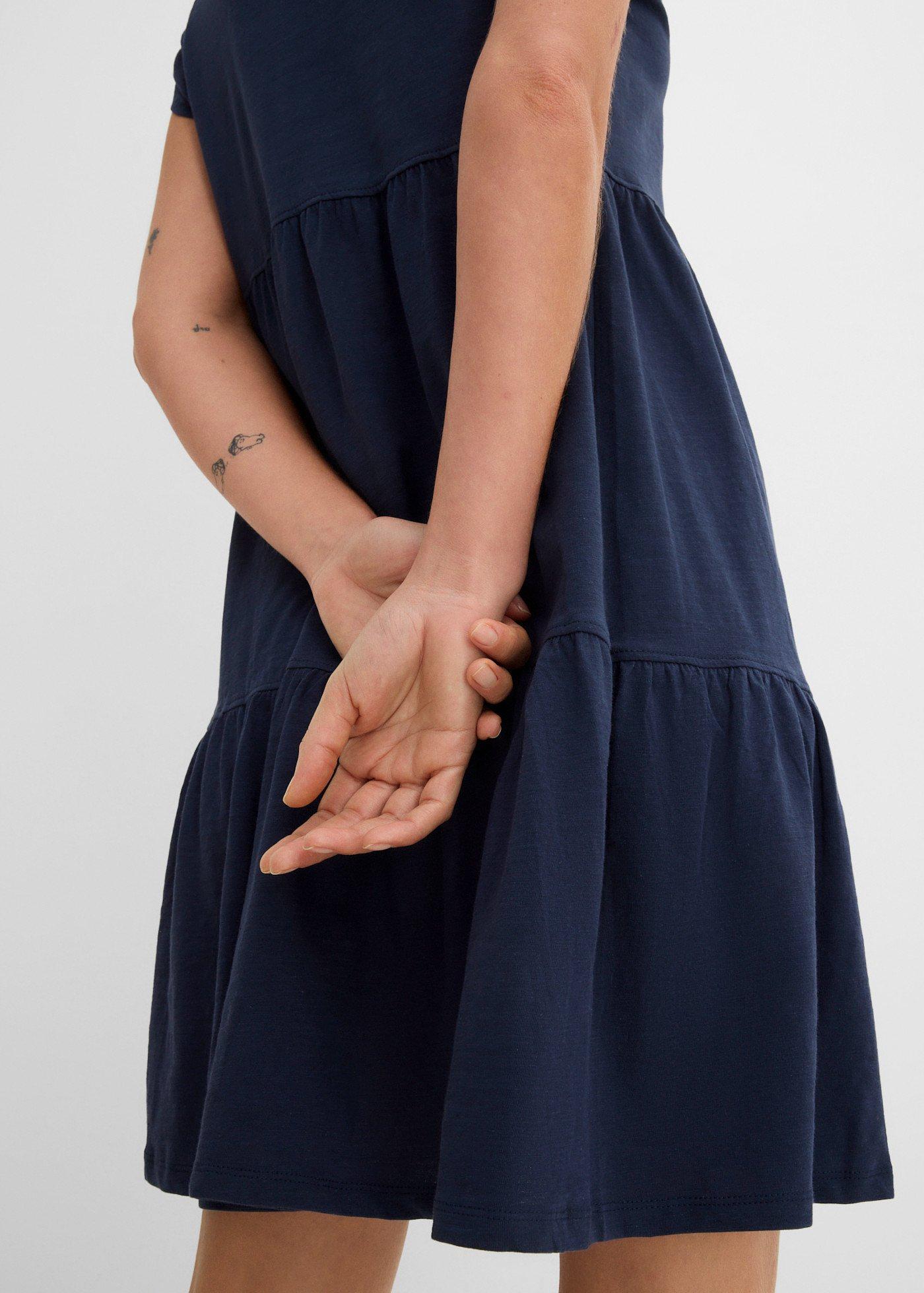 Sukienka tunikowa z bawełny, krótki rękaw - Bonprix