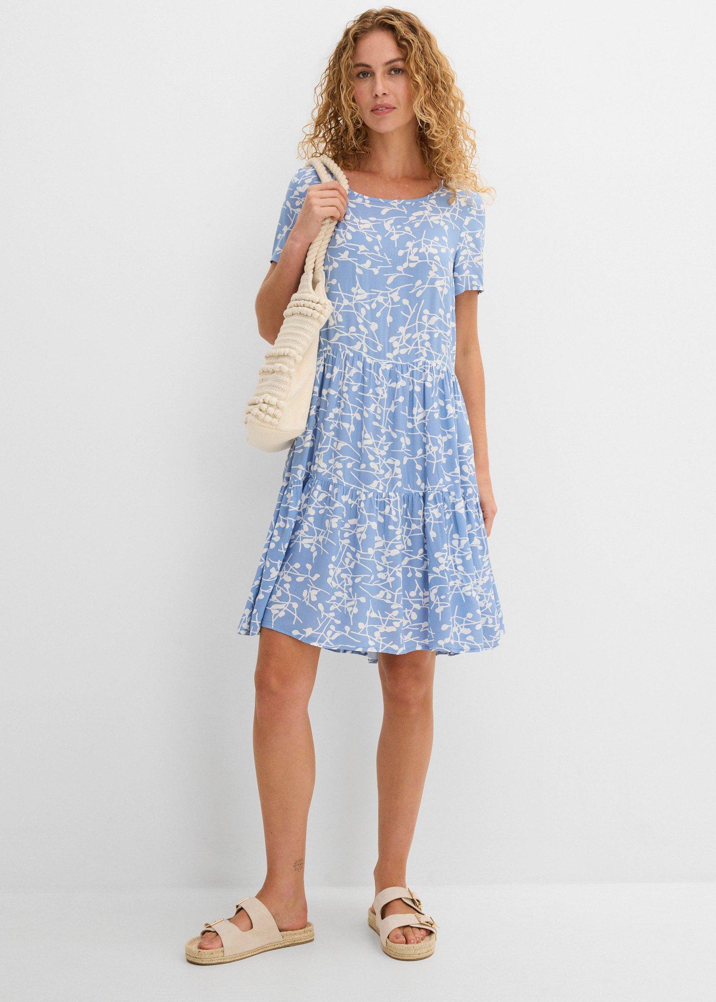 Sukienka mini z lejącej wiskozy - Bonprix