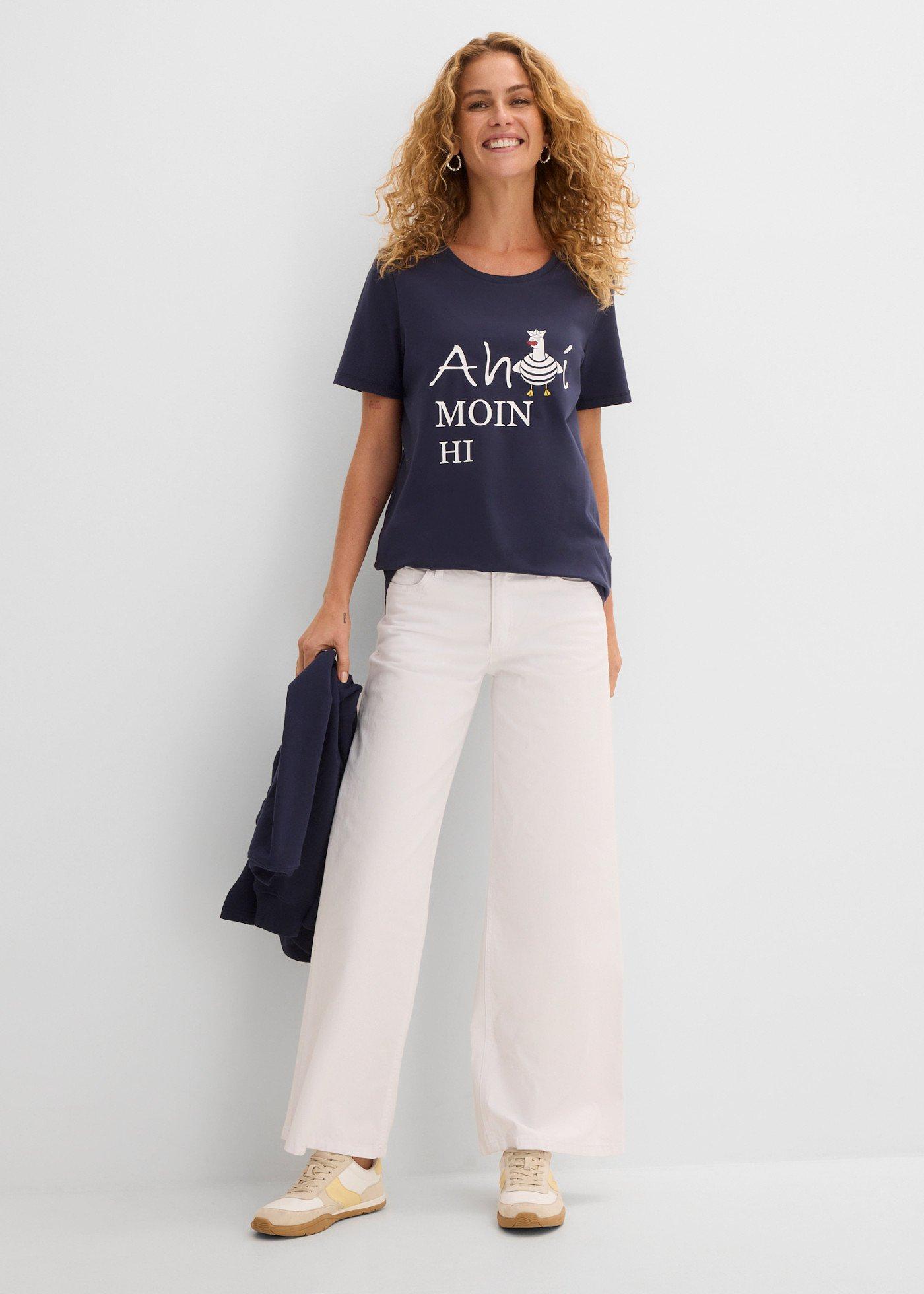 T-shirt z mieszanki bawełny - Bonprix