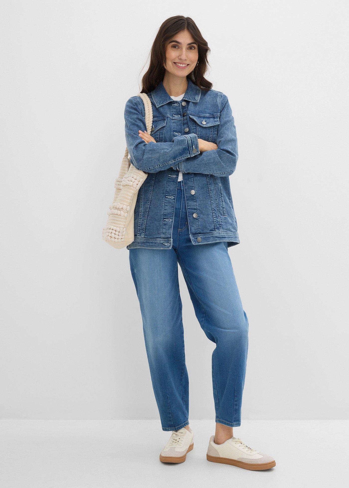 Kurtka dżinsowa ze stretchem, Boyfriend - Bonprix