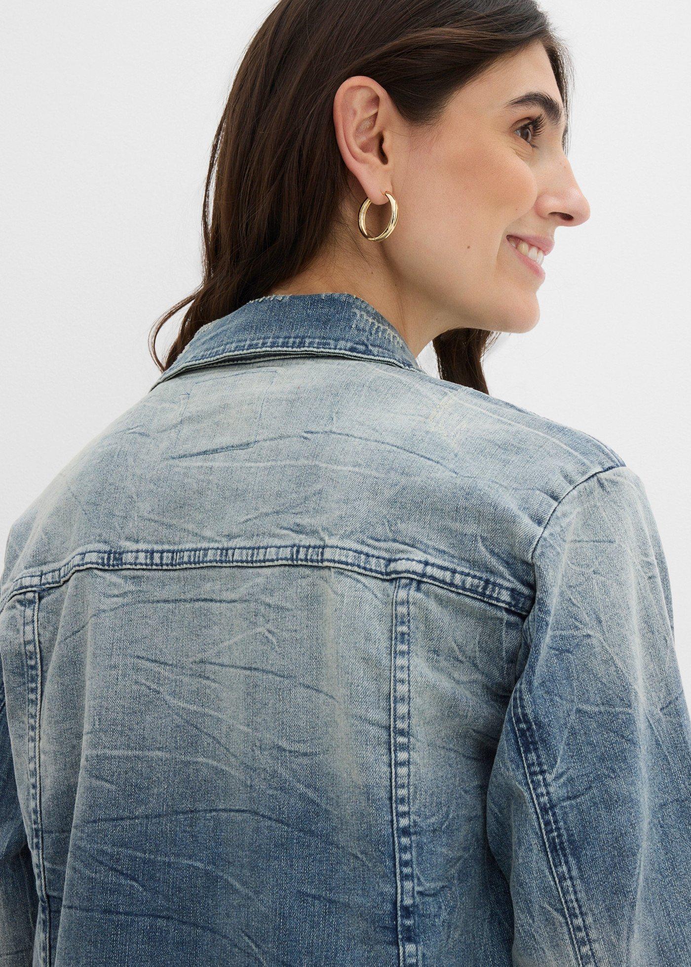 Kurtka dżinsowa z kapturem - Bonprix