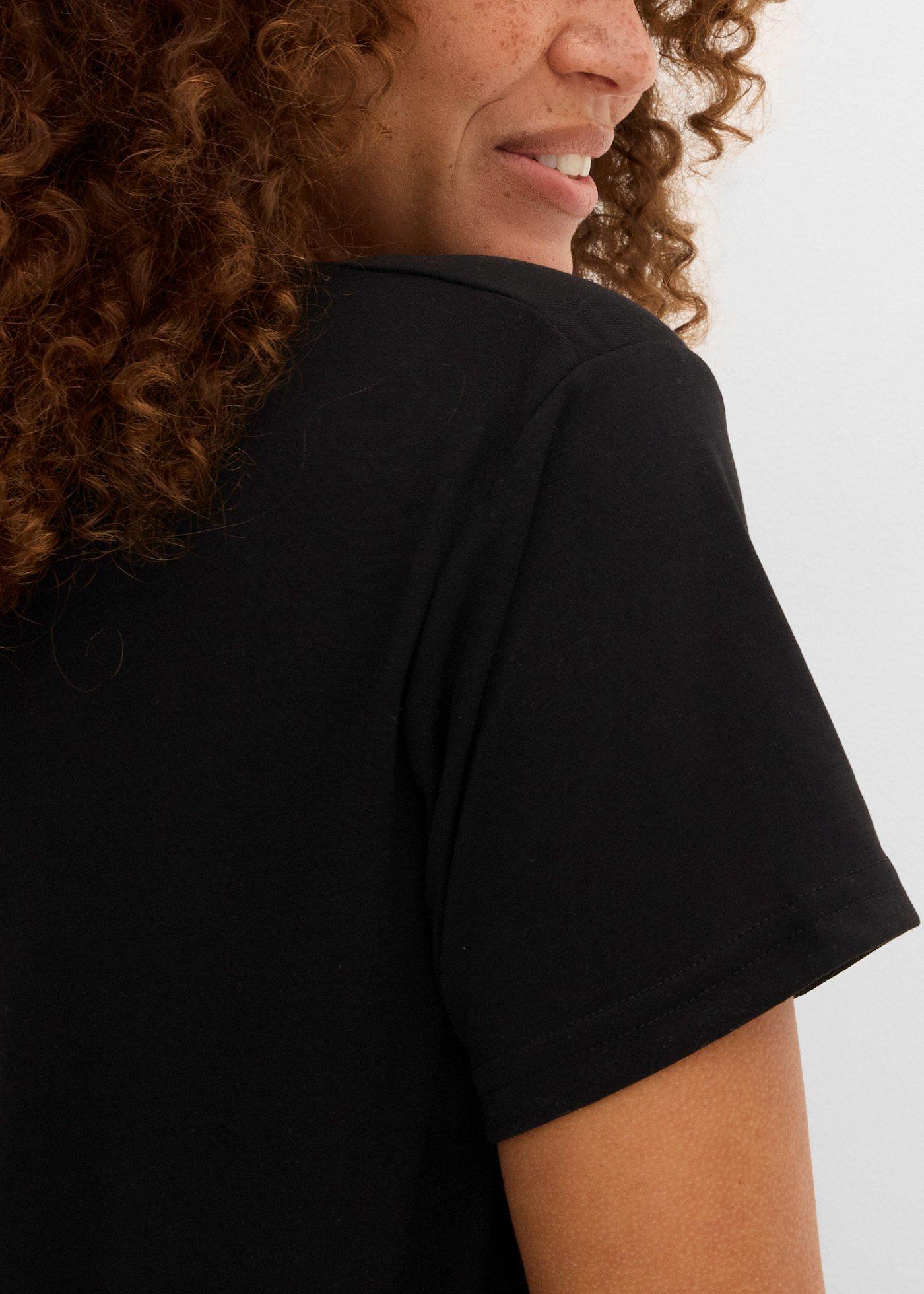 T-shirt z dekoltem w serek - Bonprix