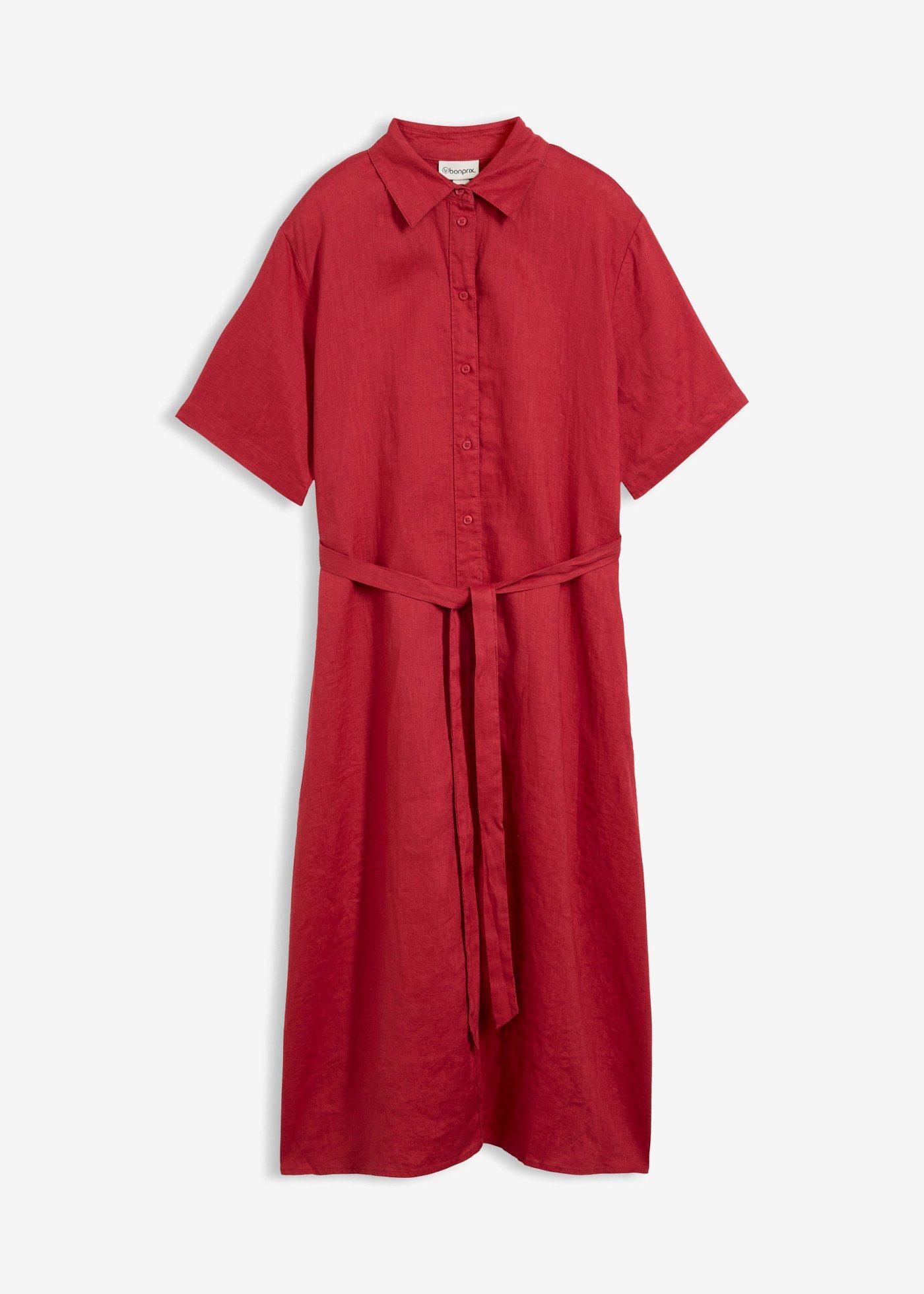 Robe-chemise 100% lin