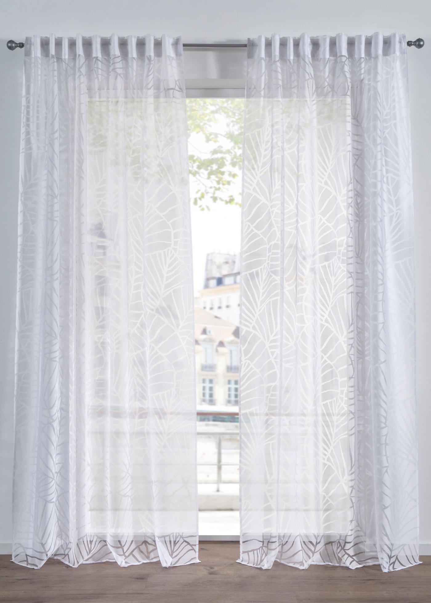 Voilage en tissu dévoré (1 pce)