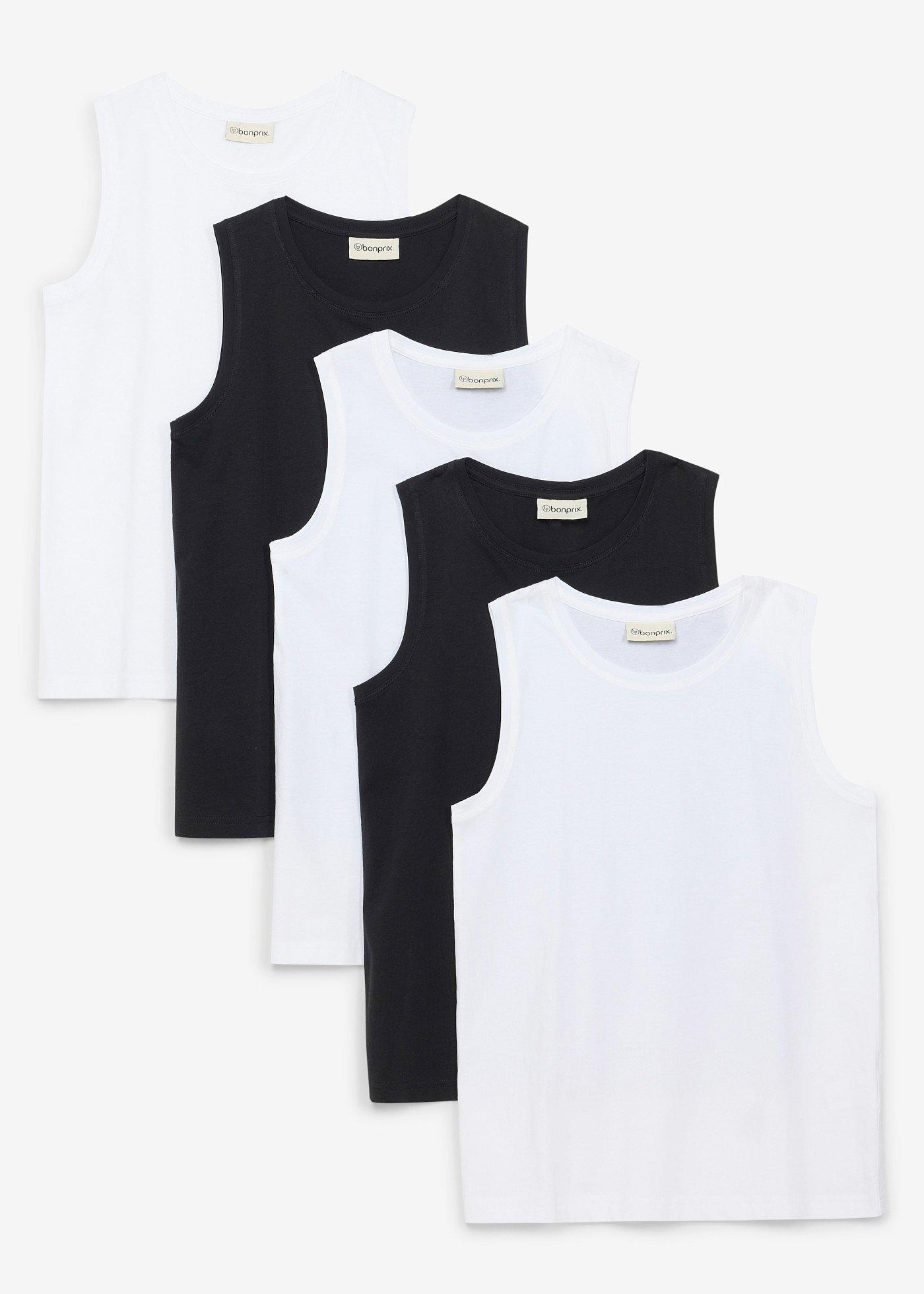 Tank top z bawełny organicznej (5 szt.) - Bonprix