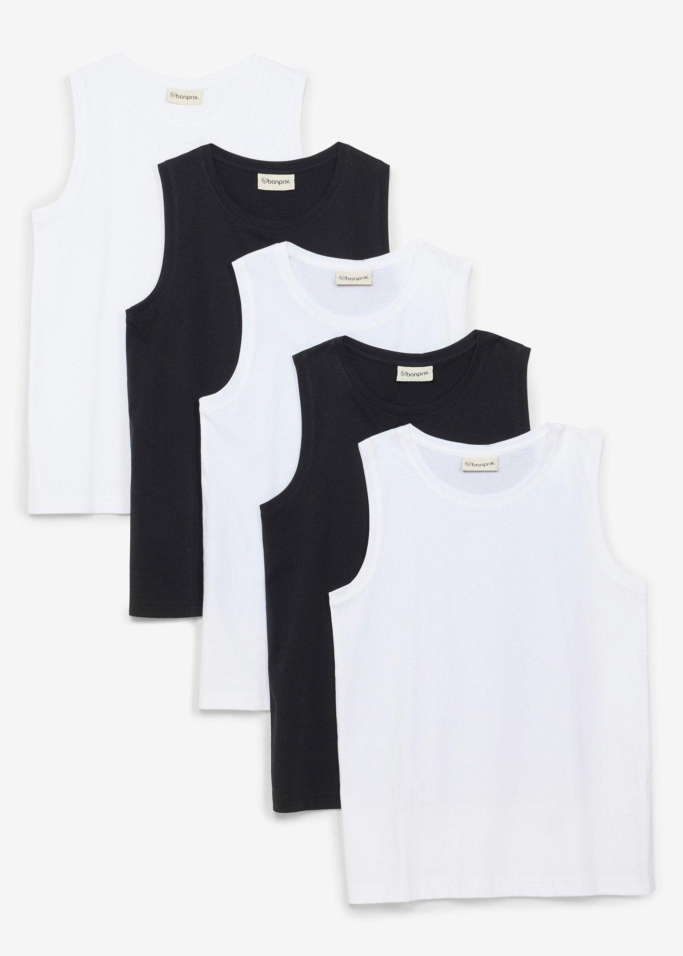 Tank top z bawełny organicznej (5 szt.) - Bonprix