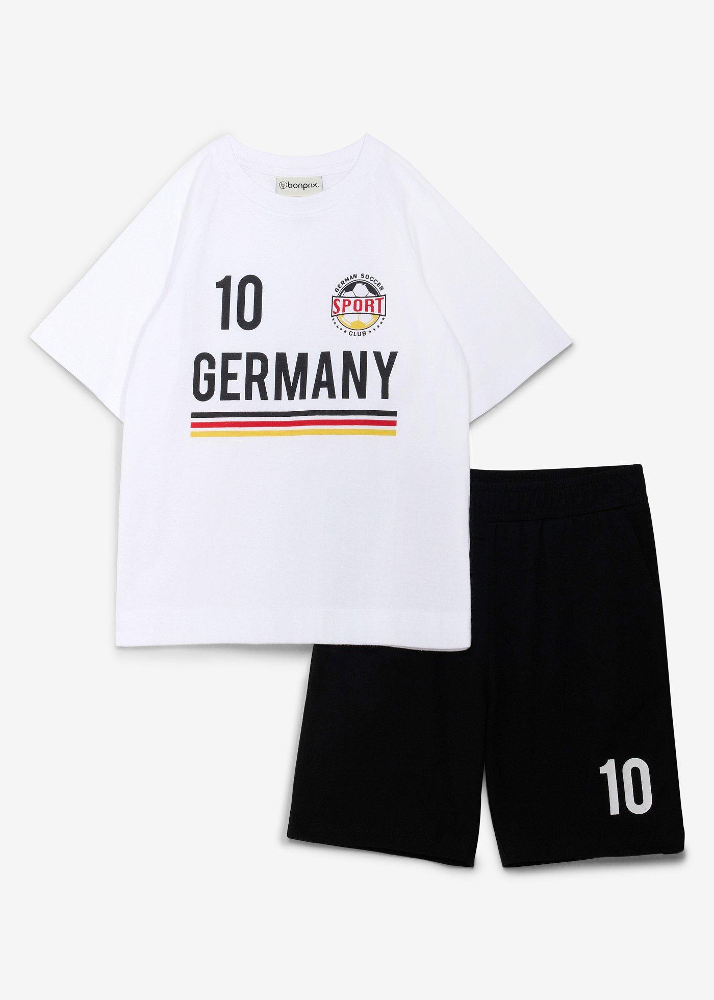 T-shirt i bermudy z dżerseju z miękkiej bawełny organicznej (komplet 2-cz.) - Bonprix