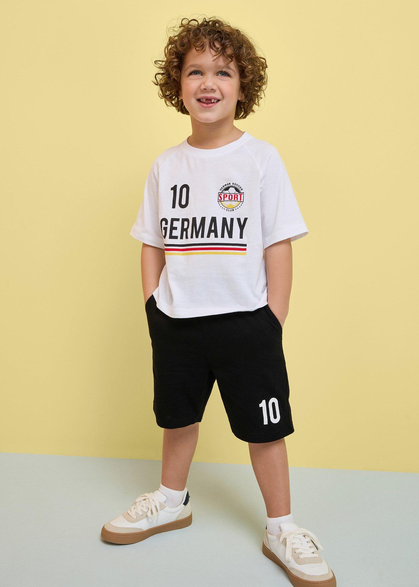 T-shirt i bermudy z dżerseju z miękkiej bawełny organicznej (komplet 2-cz.) - Bonprix