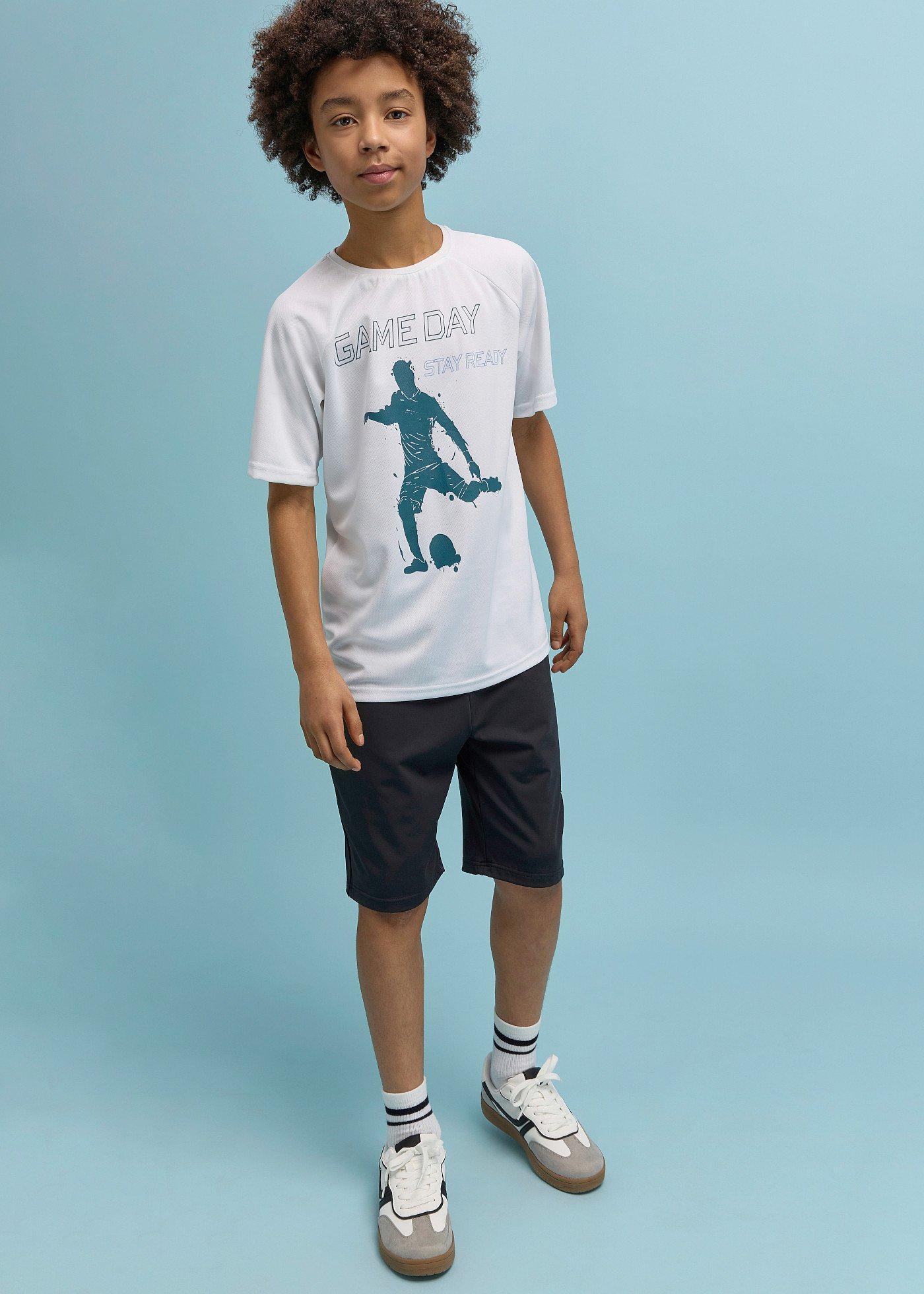 Sportowy T-shirt i bermudy z szybkoschnącego materiału (komplet 2-cz.) - Bonprix